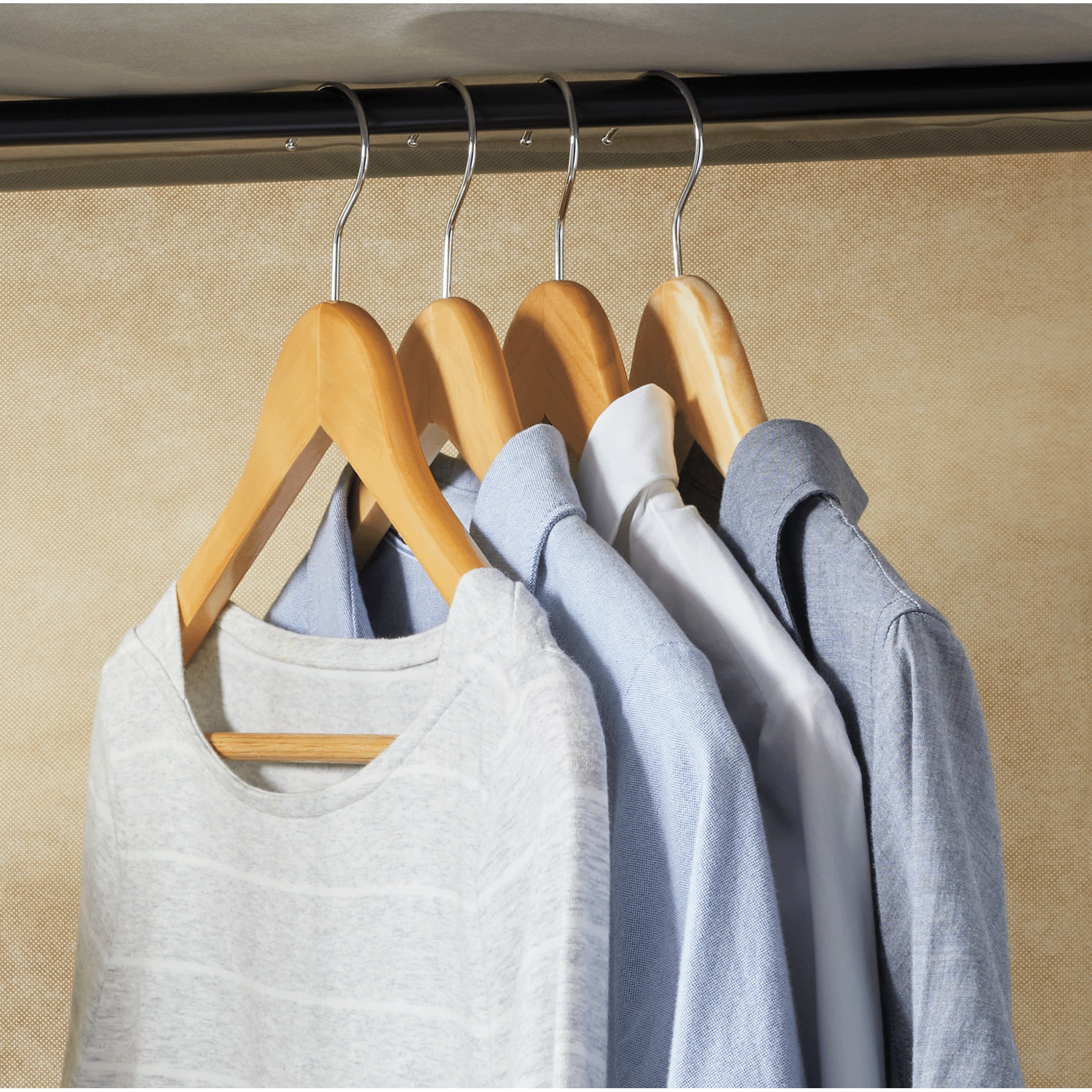 Fabric Storage Wardrobe Closet with Drawers and Hanging Bar 4 Fabric Storage Wardrobe Closet with Drawers and Hanging Bar