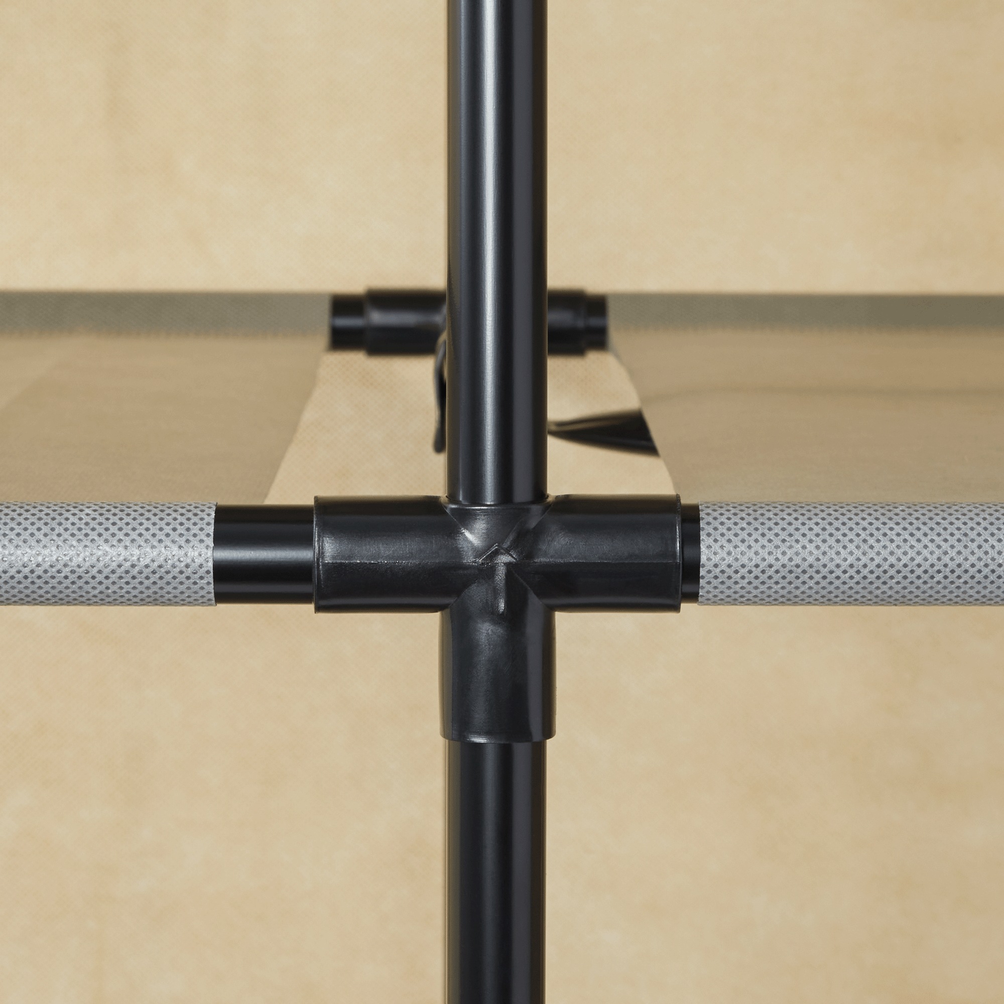 Fabric Storage Wardrobe Closet with Drawers and Hanging Bar 6 Fabric Storage Wardrobe Closet with Drawers and Hanging Bar