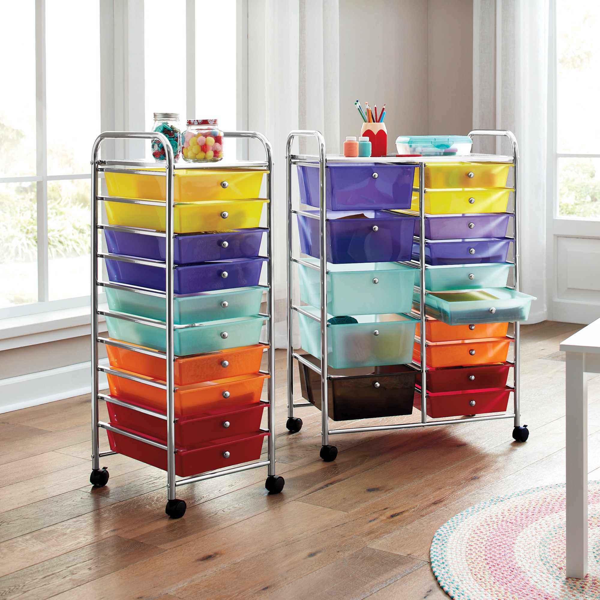 Colorful Storage Carts