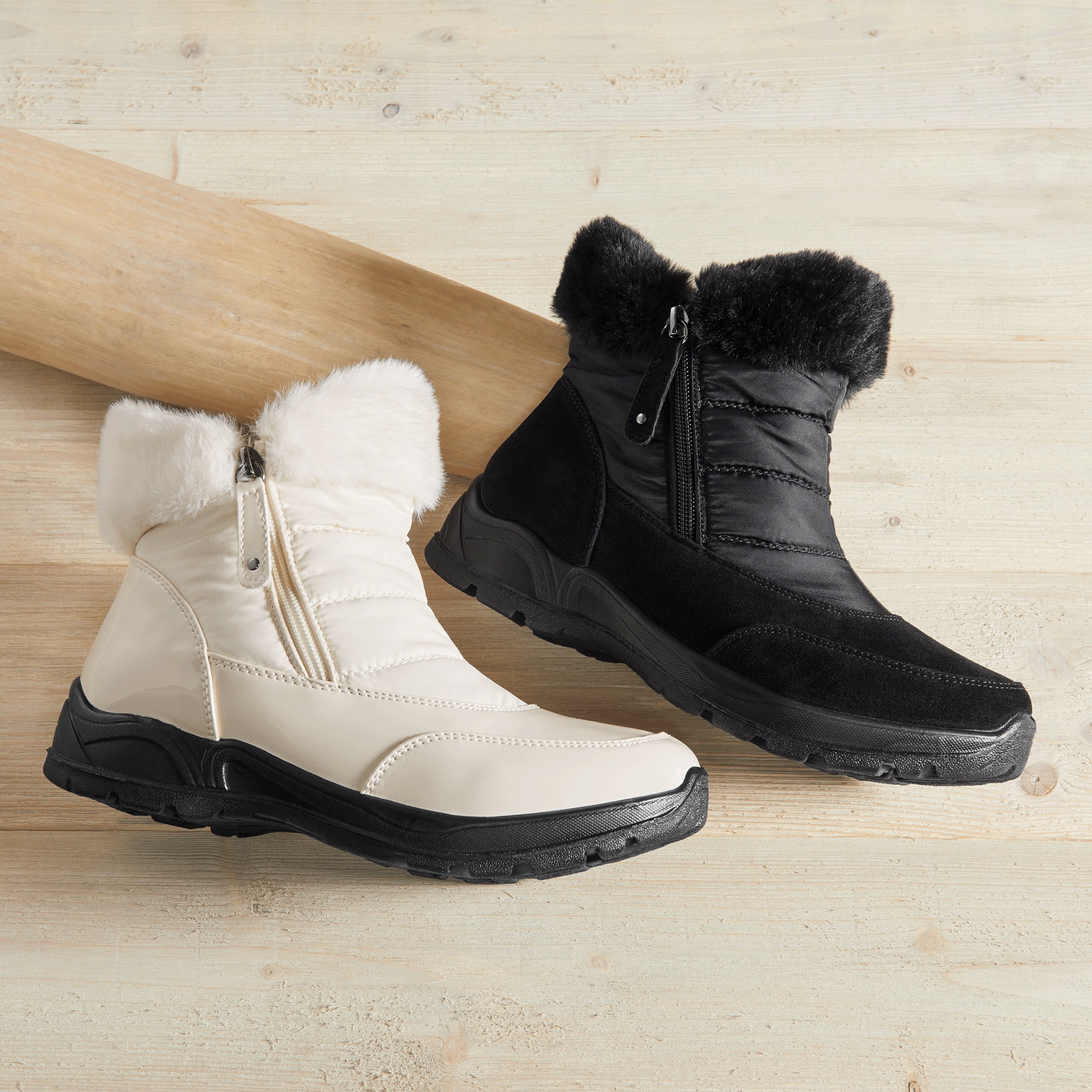 Easy Street Frosty Double Zip Bootie