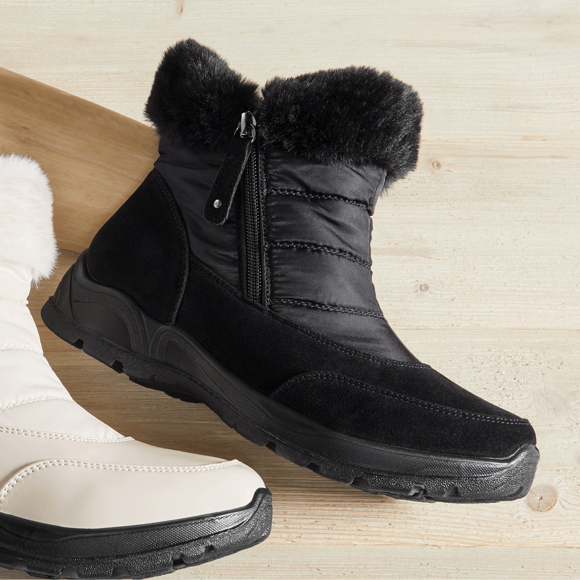 Easy Street Frosty Double Zip Bootie