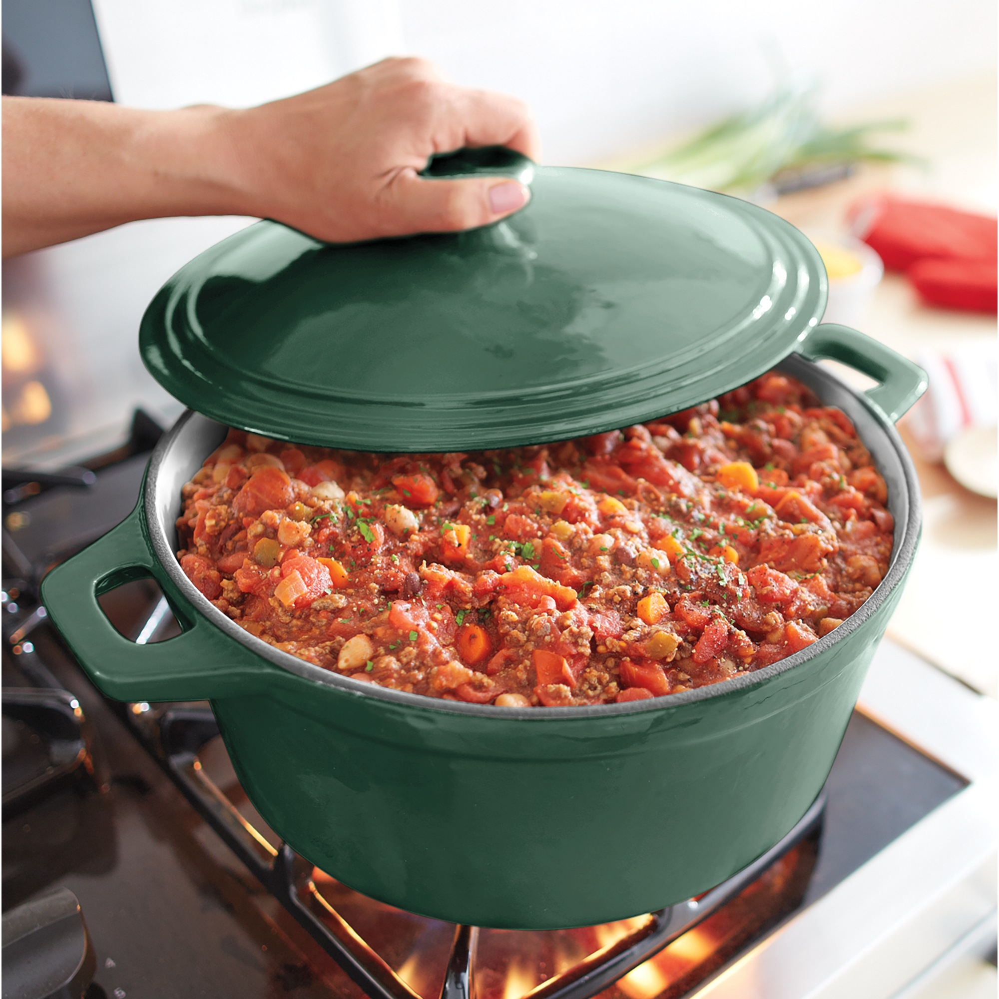 7-Qt. Enameled Cast Iron Casserole with Lid 5 7-Qt. Enameled Cast Iron Casserole with Lid