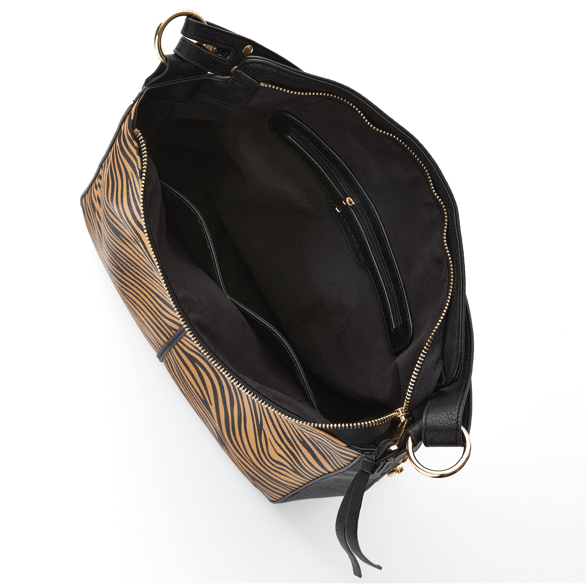 2-Piece Animal-Print Faux-Leather Handbag & Pouch Set for Women