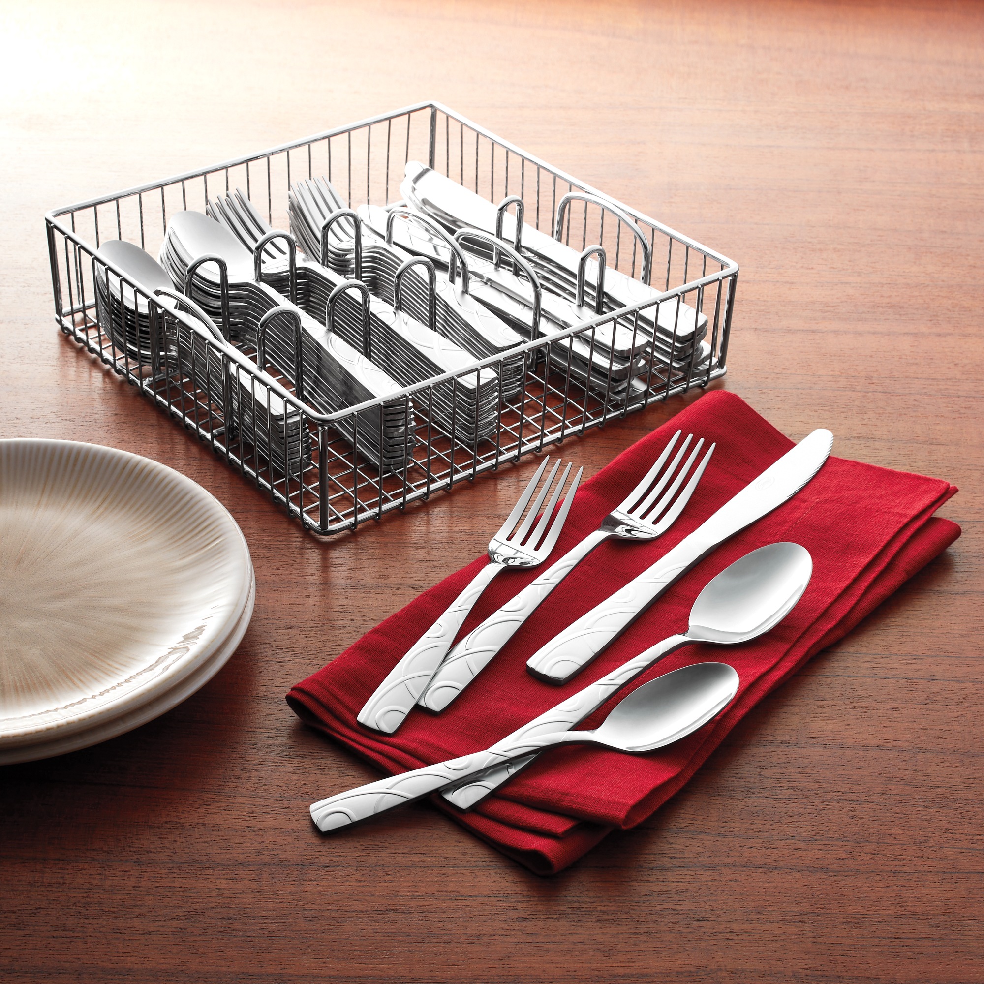Ginnyâs 60-Piece Flatware Set with Caddy 4 Ginnyâs 60-Piece Flatware Set with Caddy
