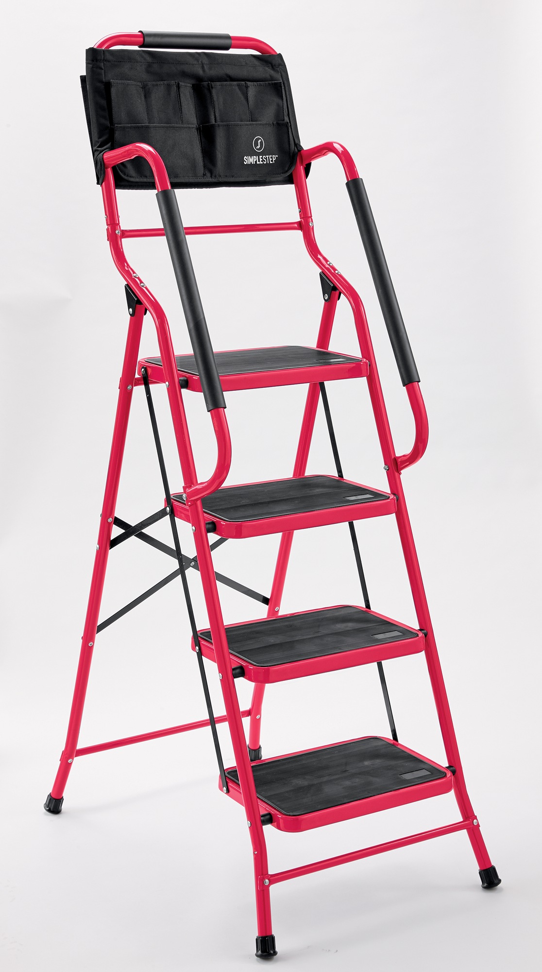 4-Step Safety Ladder with Tool Tote and Non-Slip Steps 9 4-Step Safety Ladder with Tool Tote and Non-Slip Steps