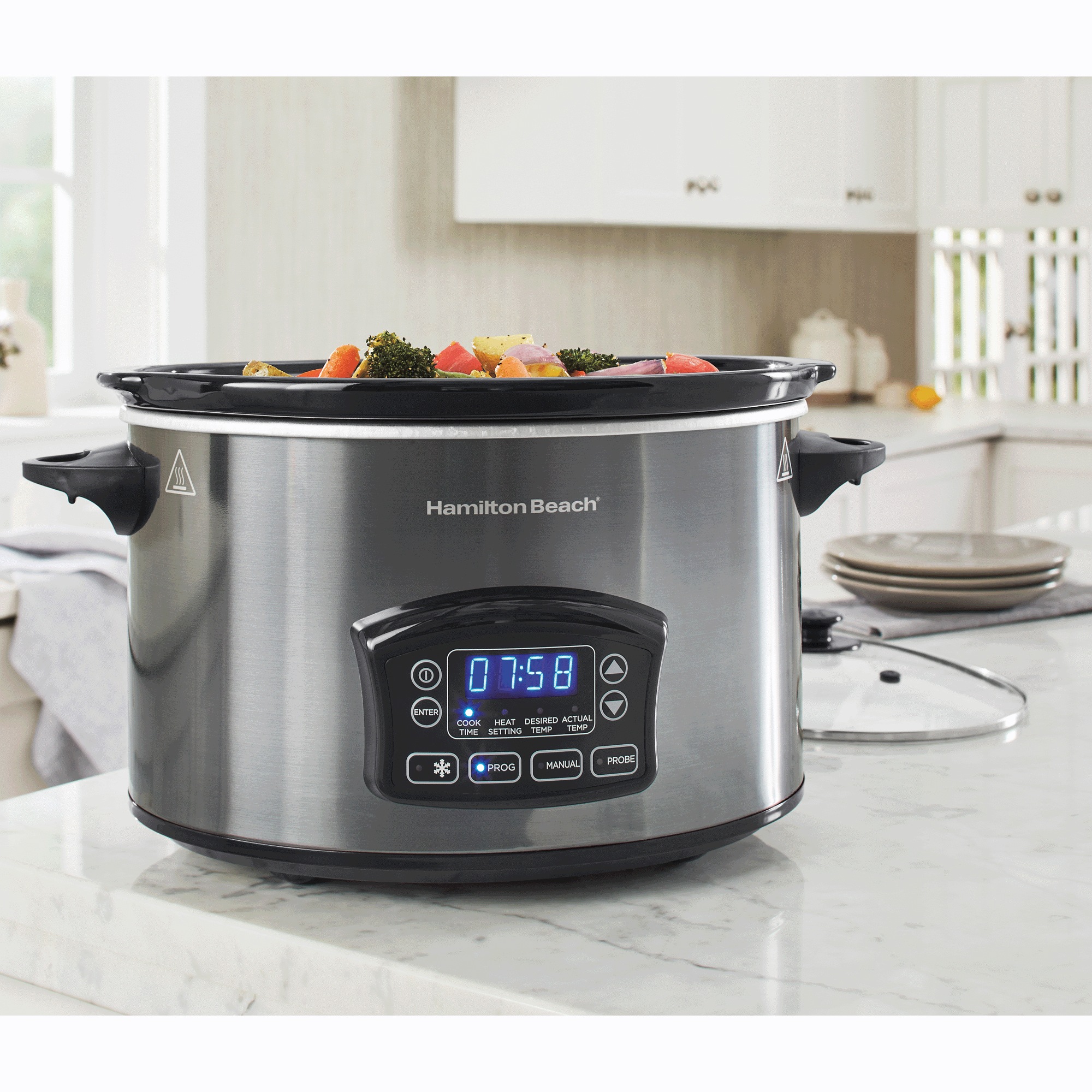 Hamilton Beach 6-Quart Programmable Defrost Slow Cooker 6 Hamilton Beach 6-Quart Programmable Defrost Slow Cooker