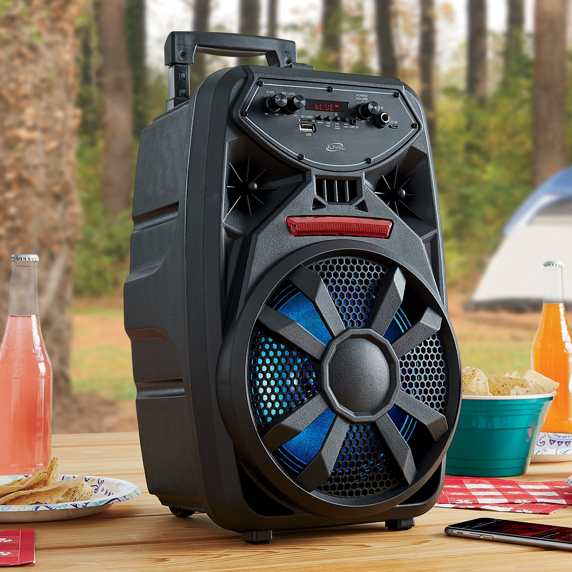 iLive Wireless Tailgate Party Speaker with Lights