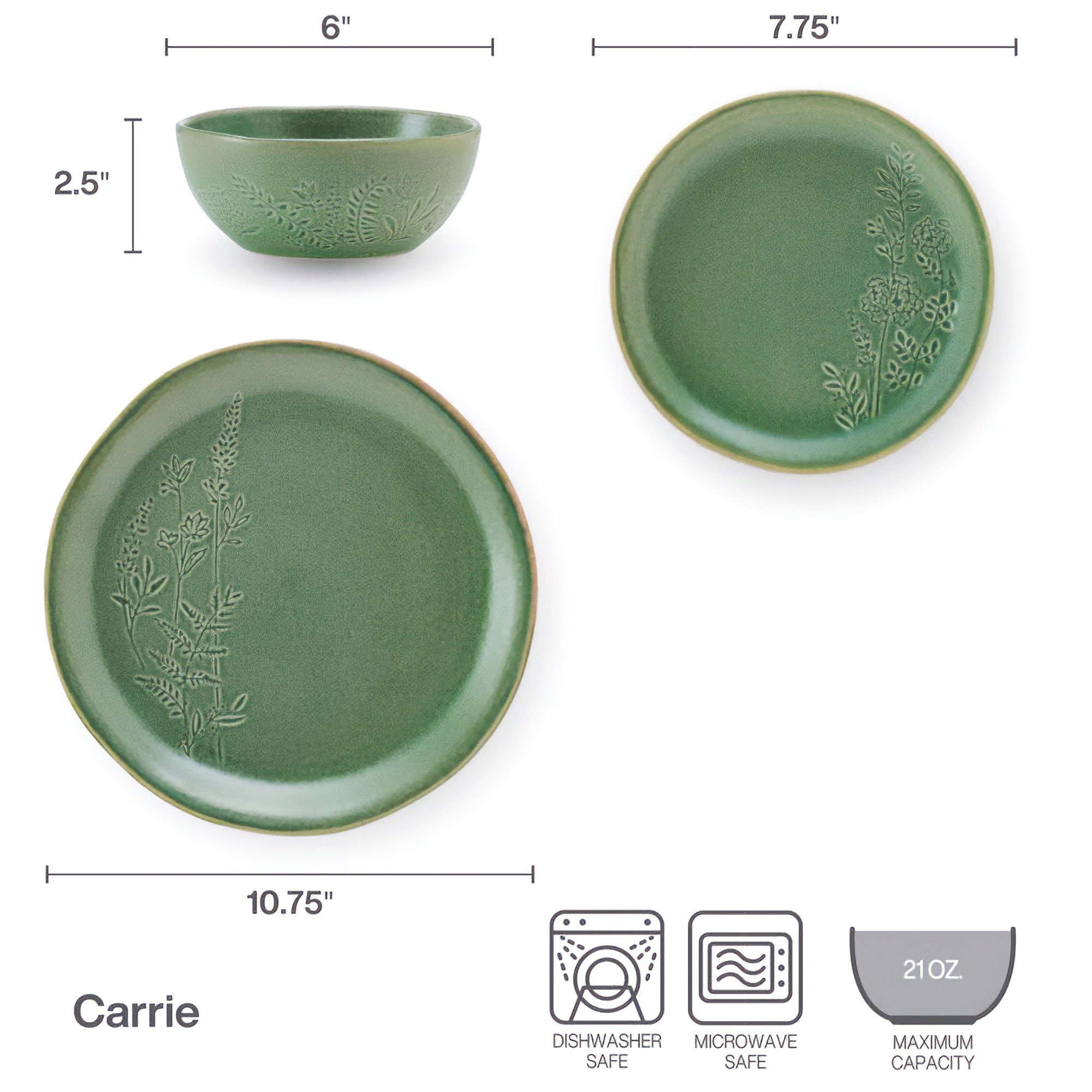 Pfaltzgraff Carrie 12-Piece Dinnerware Set 8 Pfaltzgraff Carrie 12-Piece Dinnerware Set