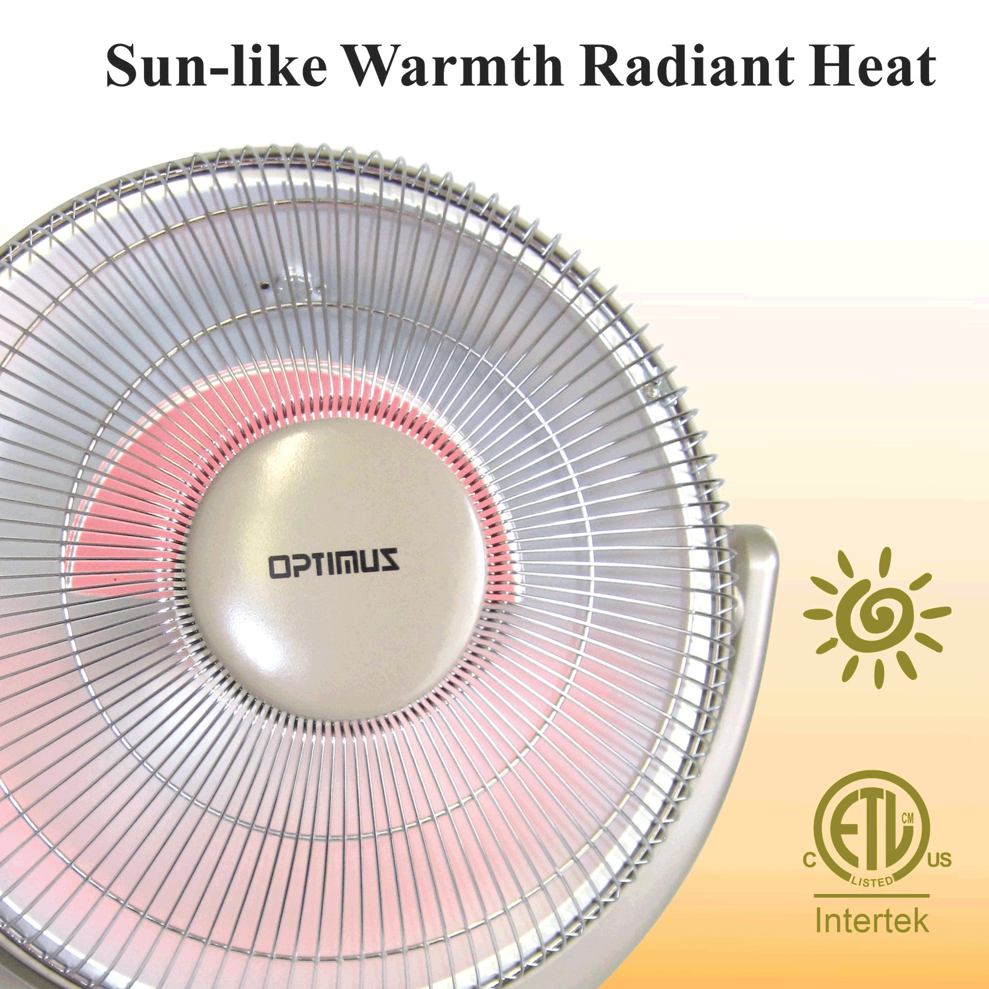 Optimus 14" Oscillating Dish Heater with Remote