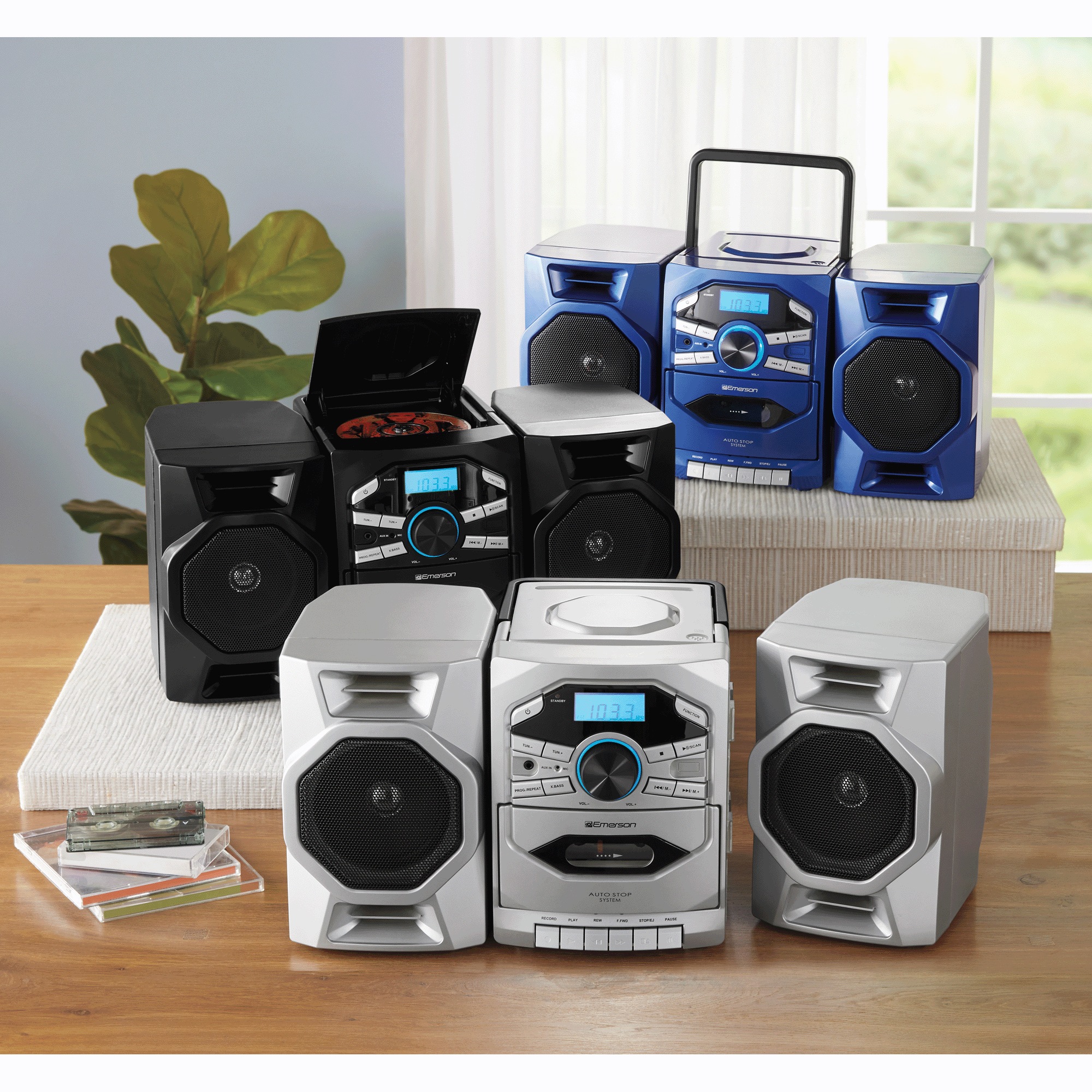 Emerson Portable CD/Cassette Stereo Boom Box