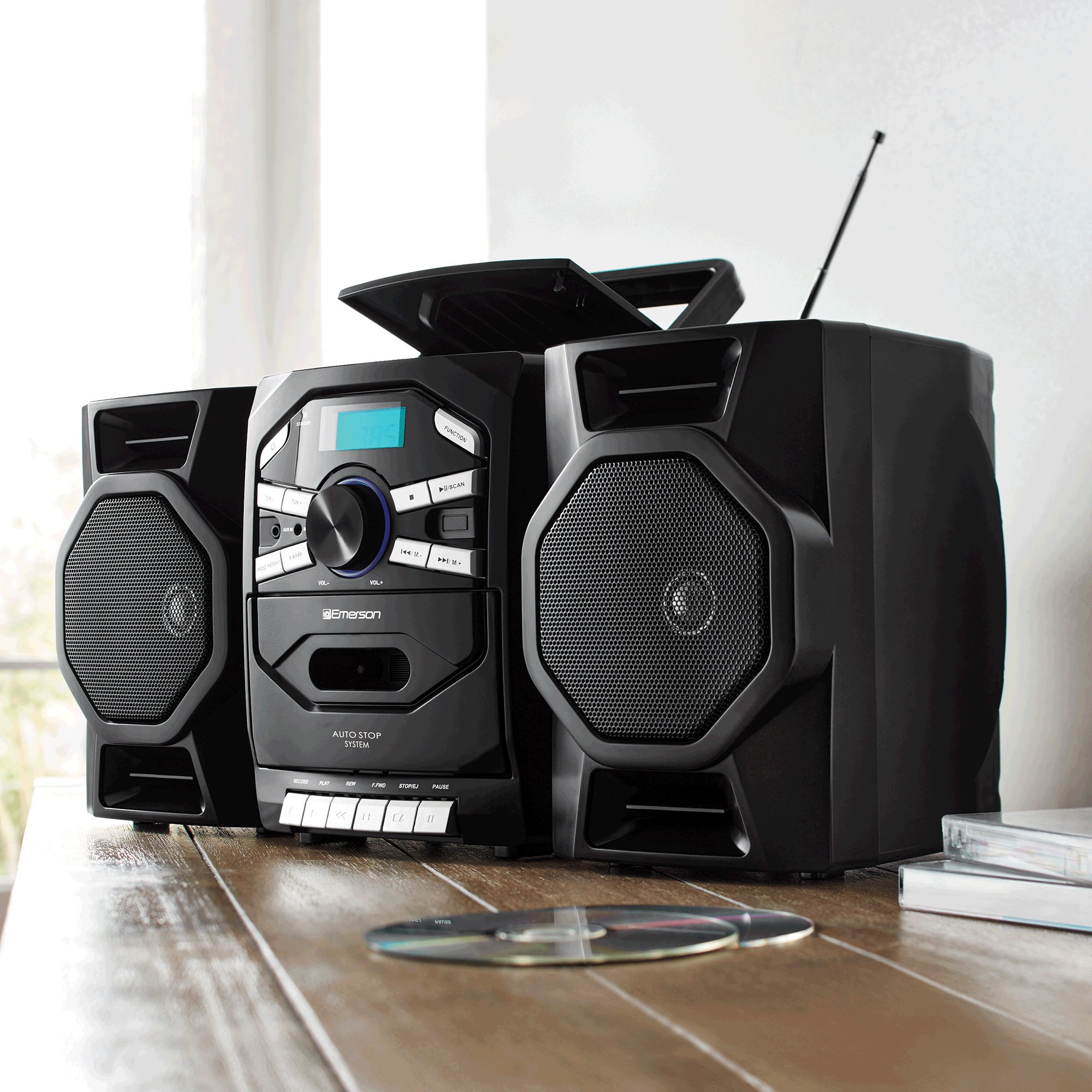 Emerson Portable CD/Cassette Stereo Boom Box