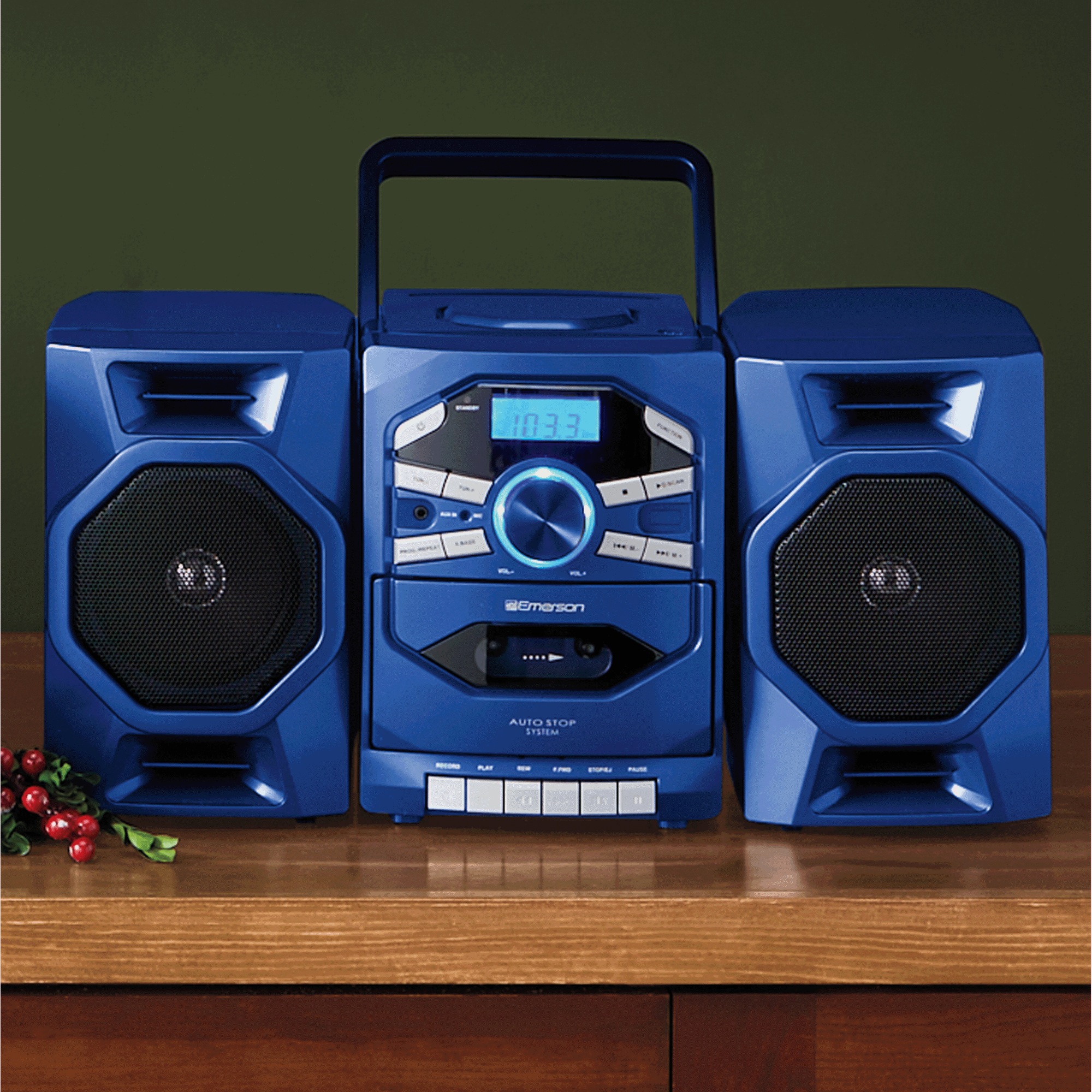 Emerson Portable CD/Cassette Stereo Boom Box 3 Emerson Portable CD/Cassette Stereo Boom Box