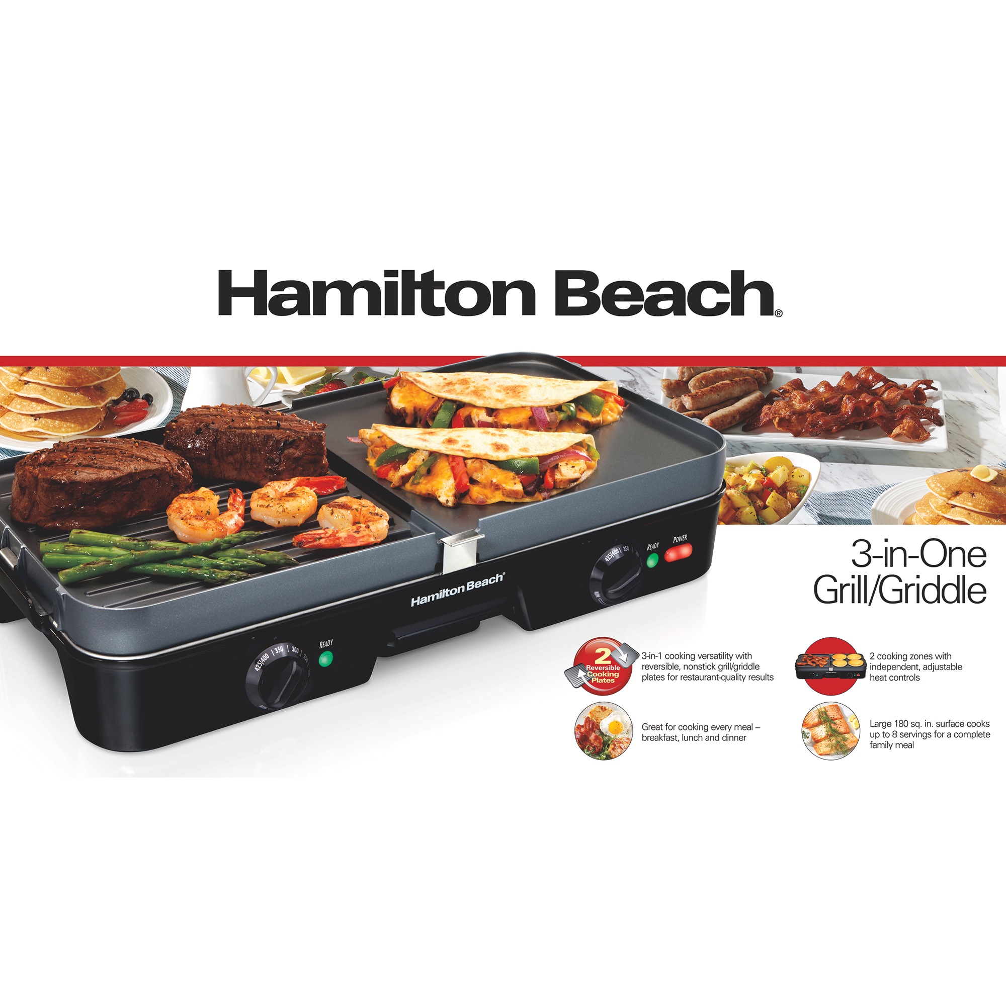 Hamilton Beach 3-in-1 Grill/Griddle 7 Hamilton Beach 3-in-1 Grill/Griddle