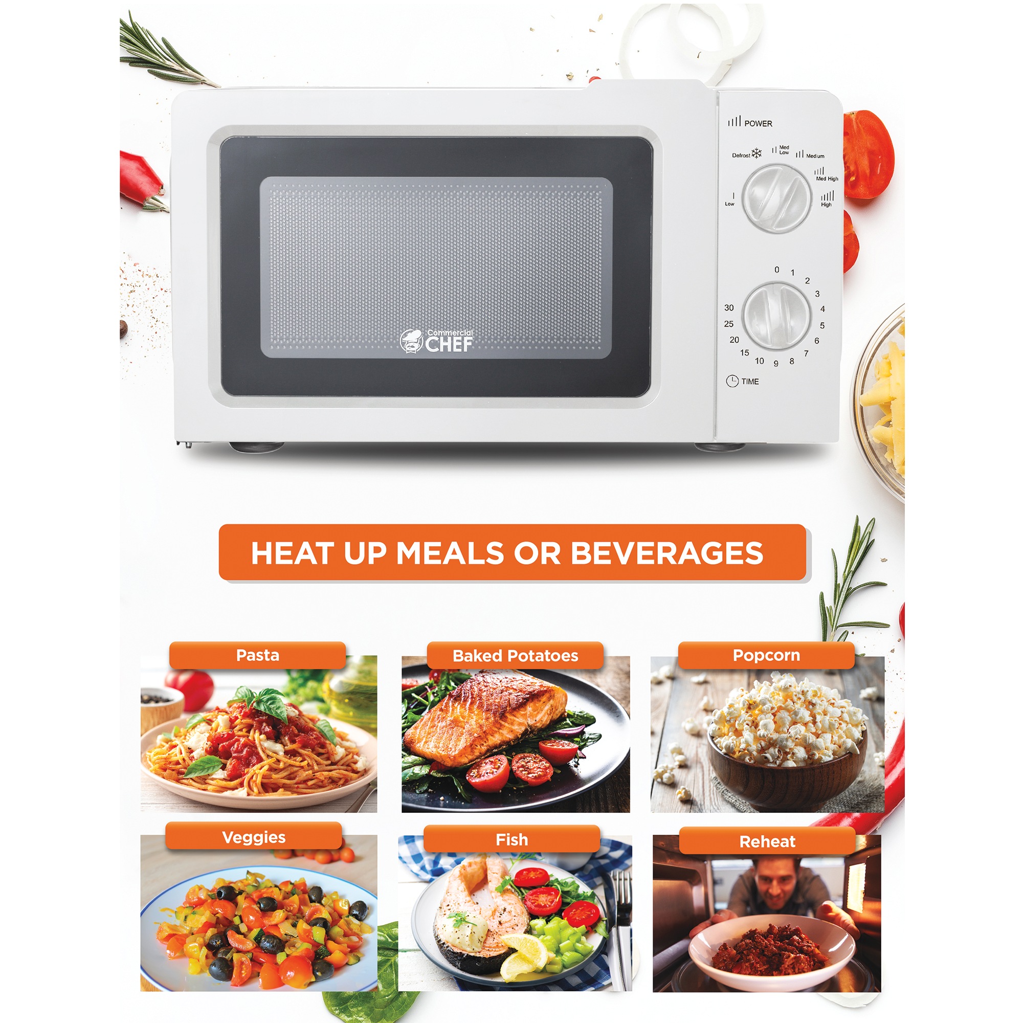 Commercial Chef 0.6 cu. ft. Microwave 11 Commercial Chef 0.6 cu. ft. Microwave