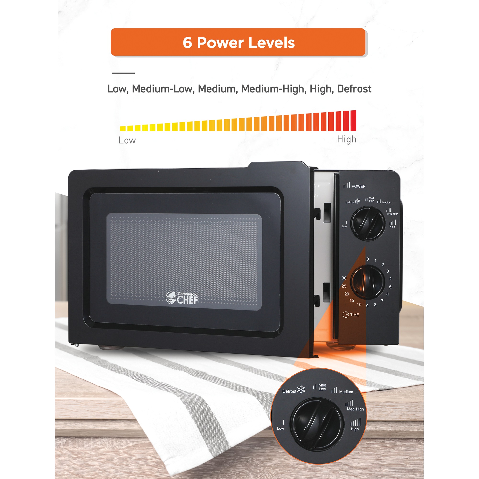 Commercial Chef 0.6 cu. ft. Microwave 2 Commercial Chef 0.6 cu. ft. Microwave