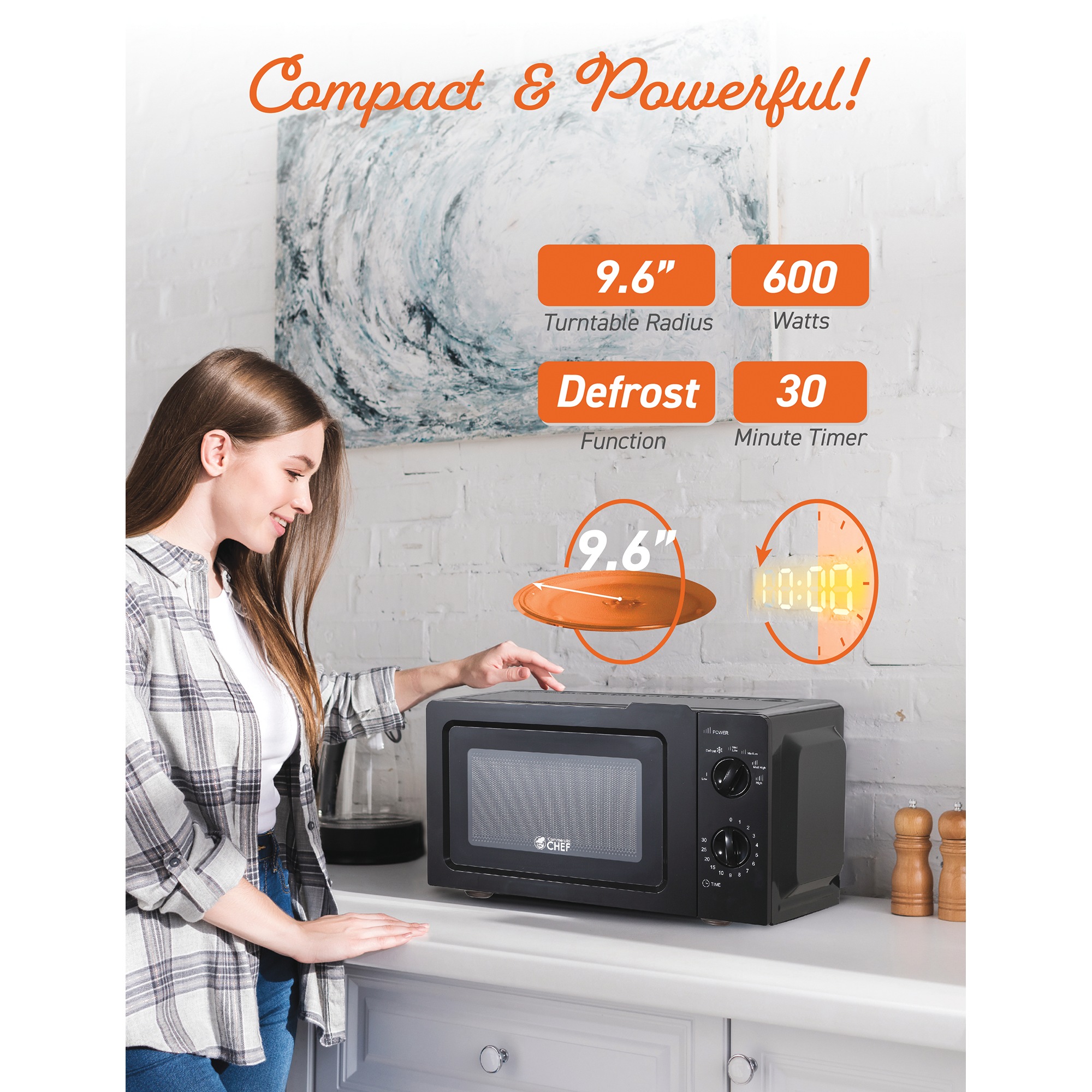 Commercial Chef 0.6 cu. ft. Microwave 7 Commercial Chef 0.6 cu. ft. Microwave