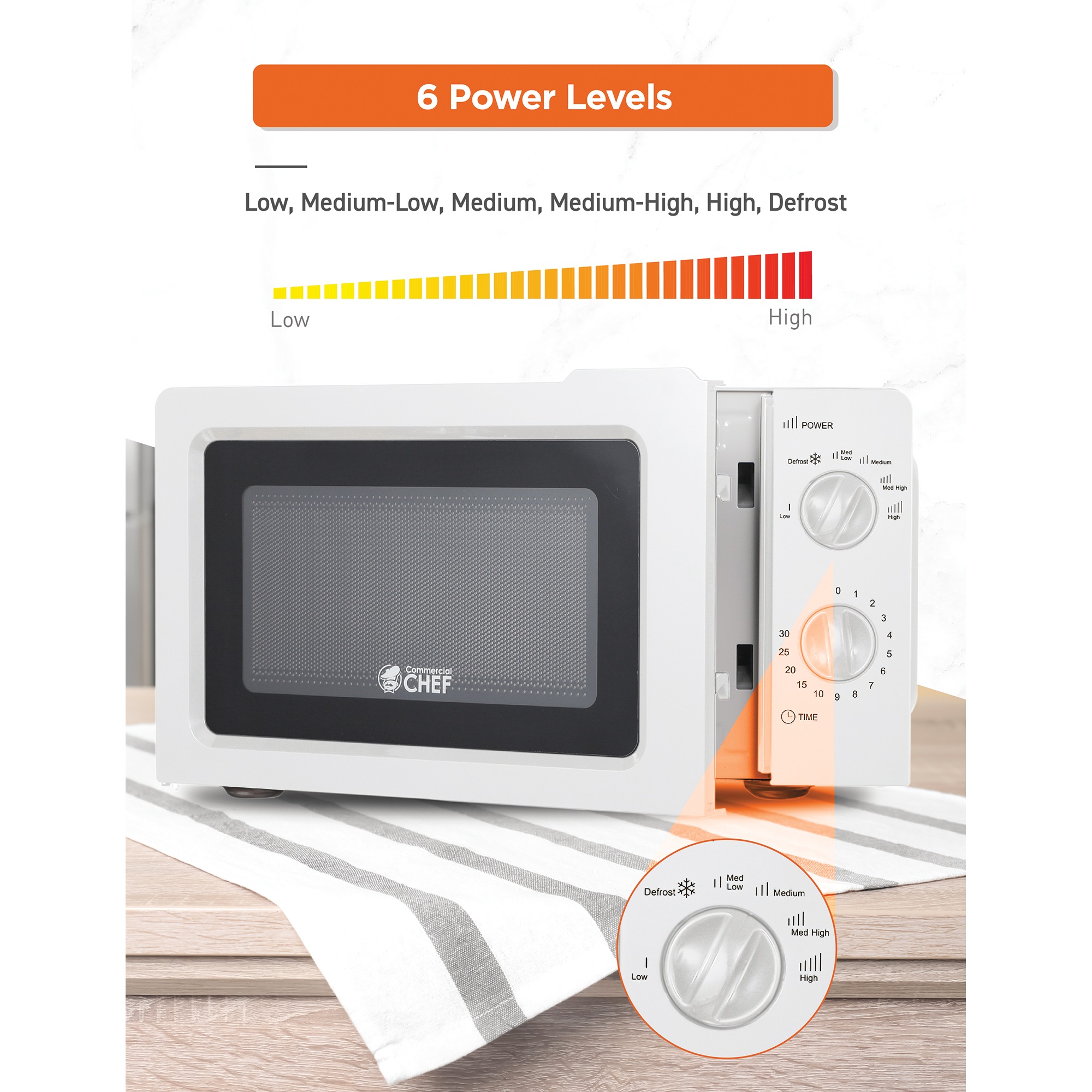Commercial Chef 0.6 cu. ft. Microwave 9 Commercial Chef 0.6 cu. ft. Microwave