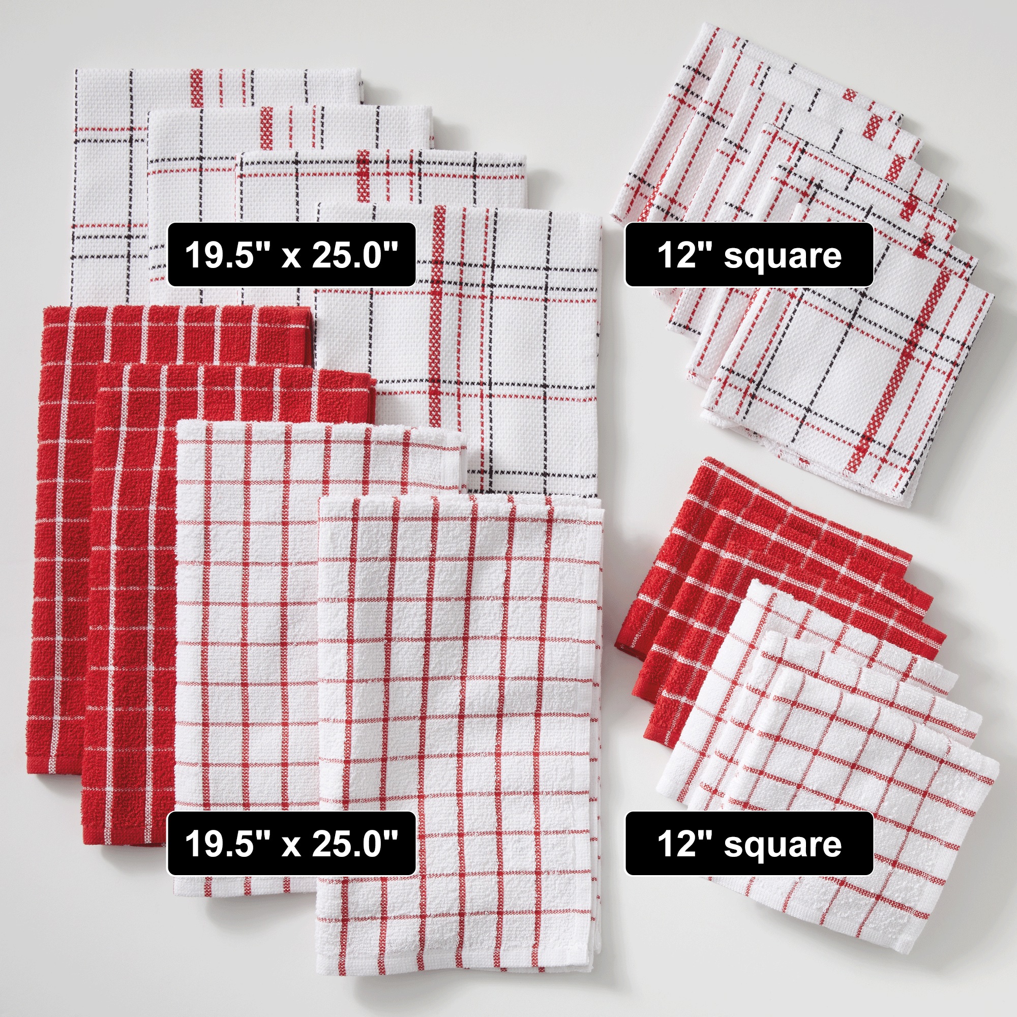 Color Connection 20-Piece Kitchen Towel Set in Absorbent Cotton