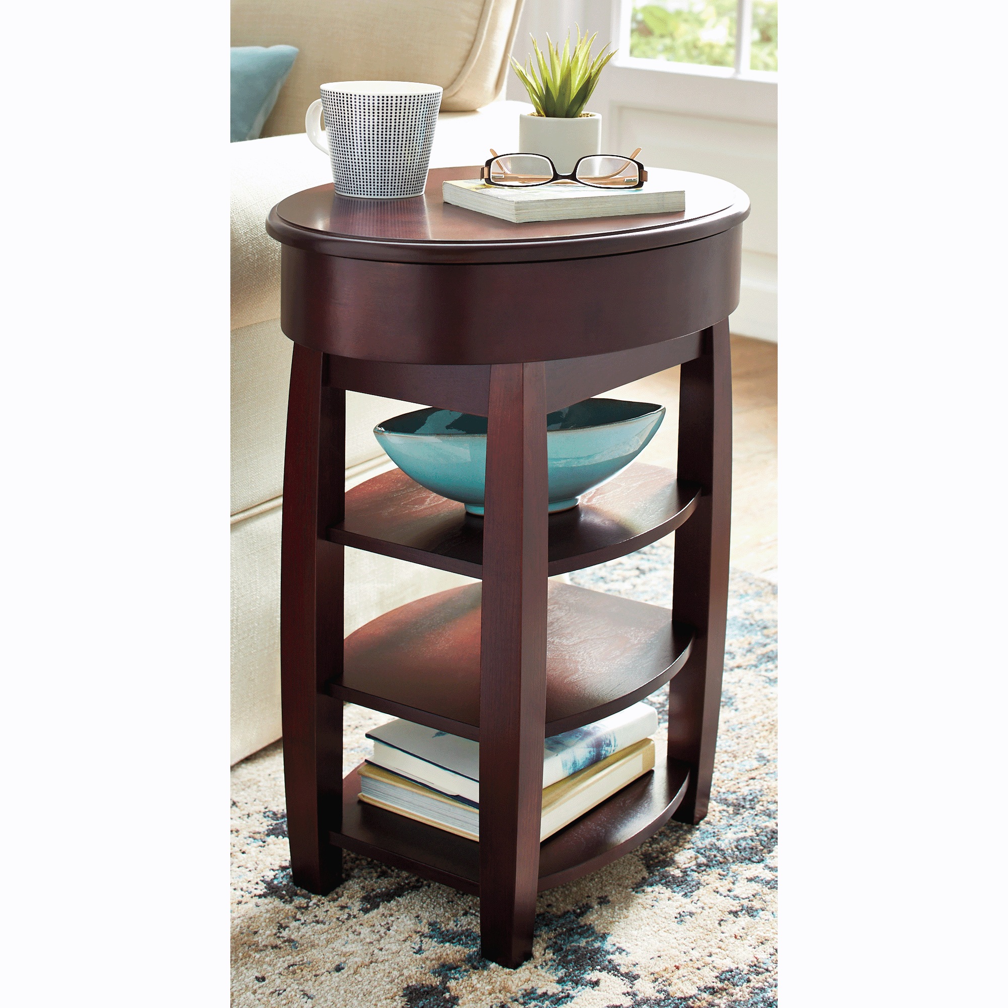 Powered Oval End Table