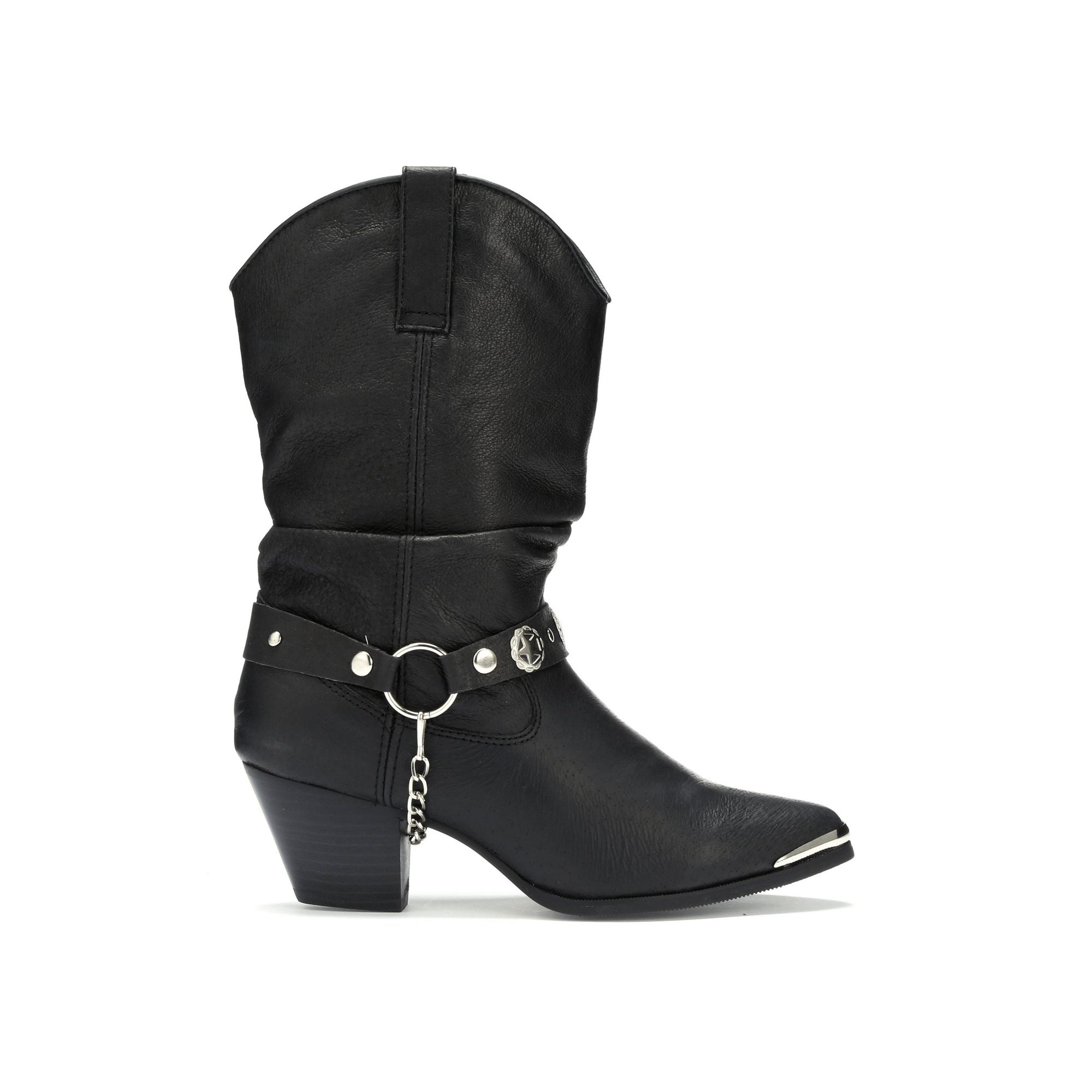 Dingo Genuine Leather Slouch Cowgirl Boot with Studs and Chain Detail for Women 11 Dingo Genuine Leather Slouch Cowgirl Boot with Studs and Chain Detail for Women