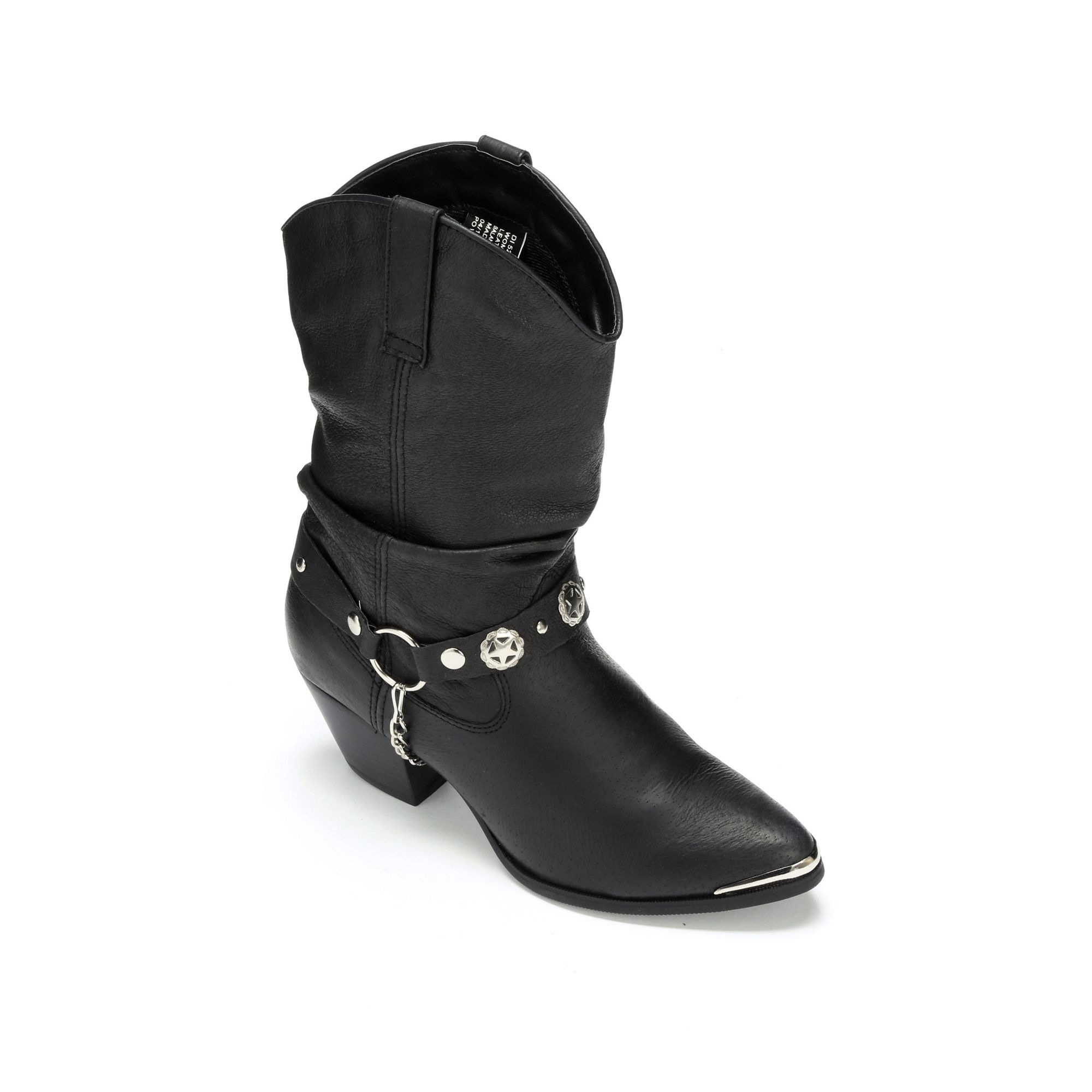 Dingo Genuine Leather Slouch Cowgirl Boot with Studs and Chain Detail for Women 7 Dingo Genuine Leather Slouch Cowgirl Boot with Studs and Chain Detail for Women