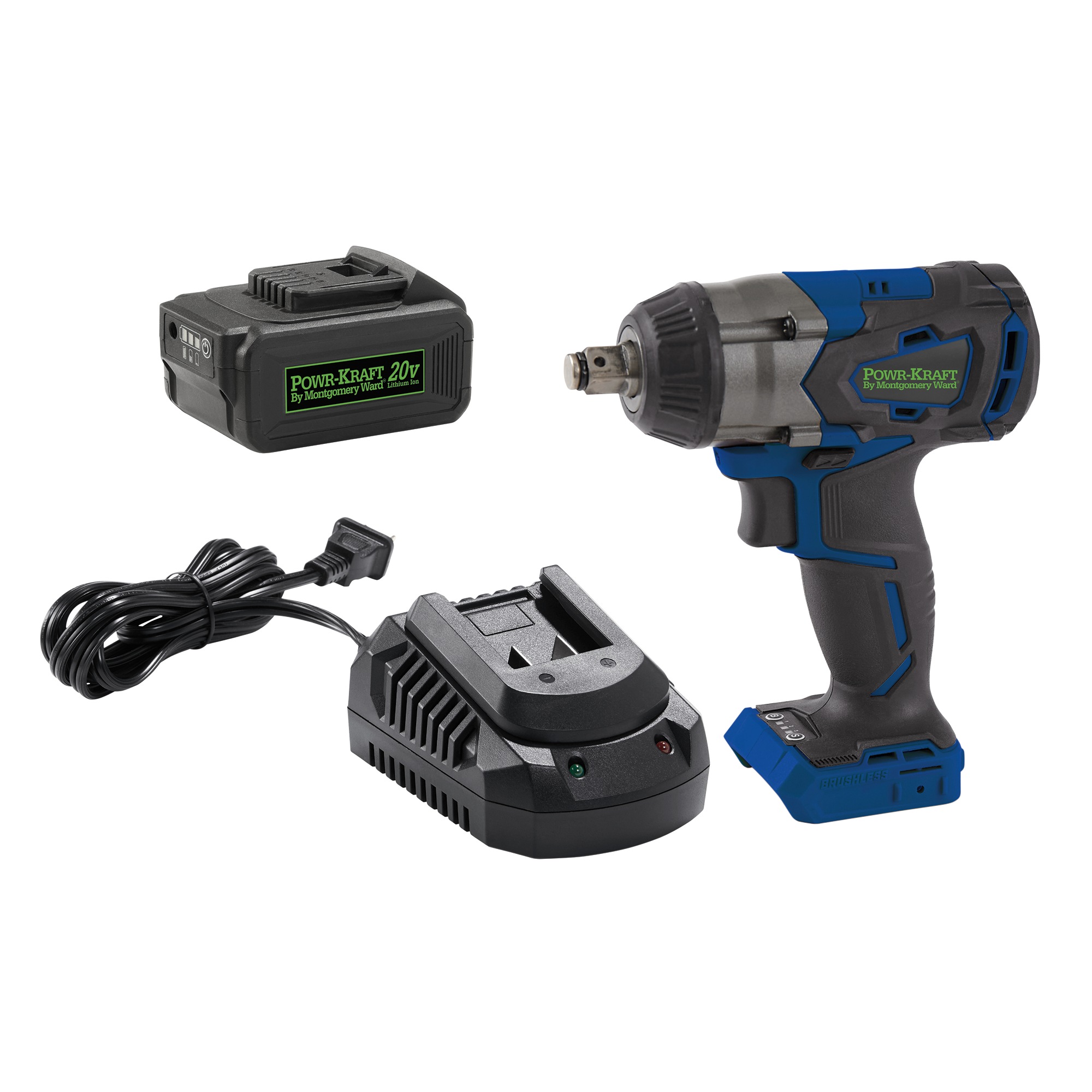 Bundle and Save Pack: Powr-Kraft 20V Driver with 4.0Ah Lithium-Ion Battery & Charger by Montgomery Ward