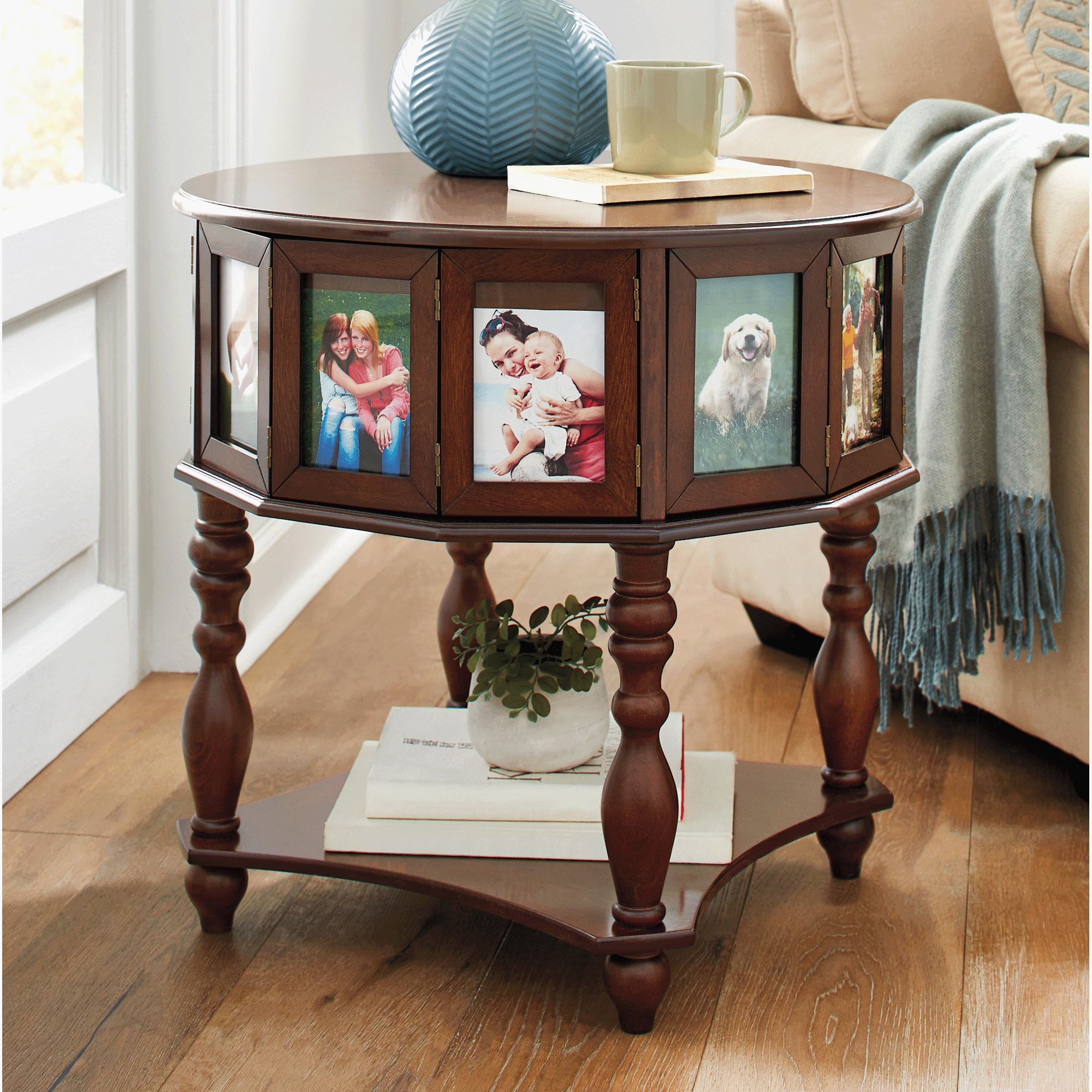 Photo Display Side Table