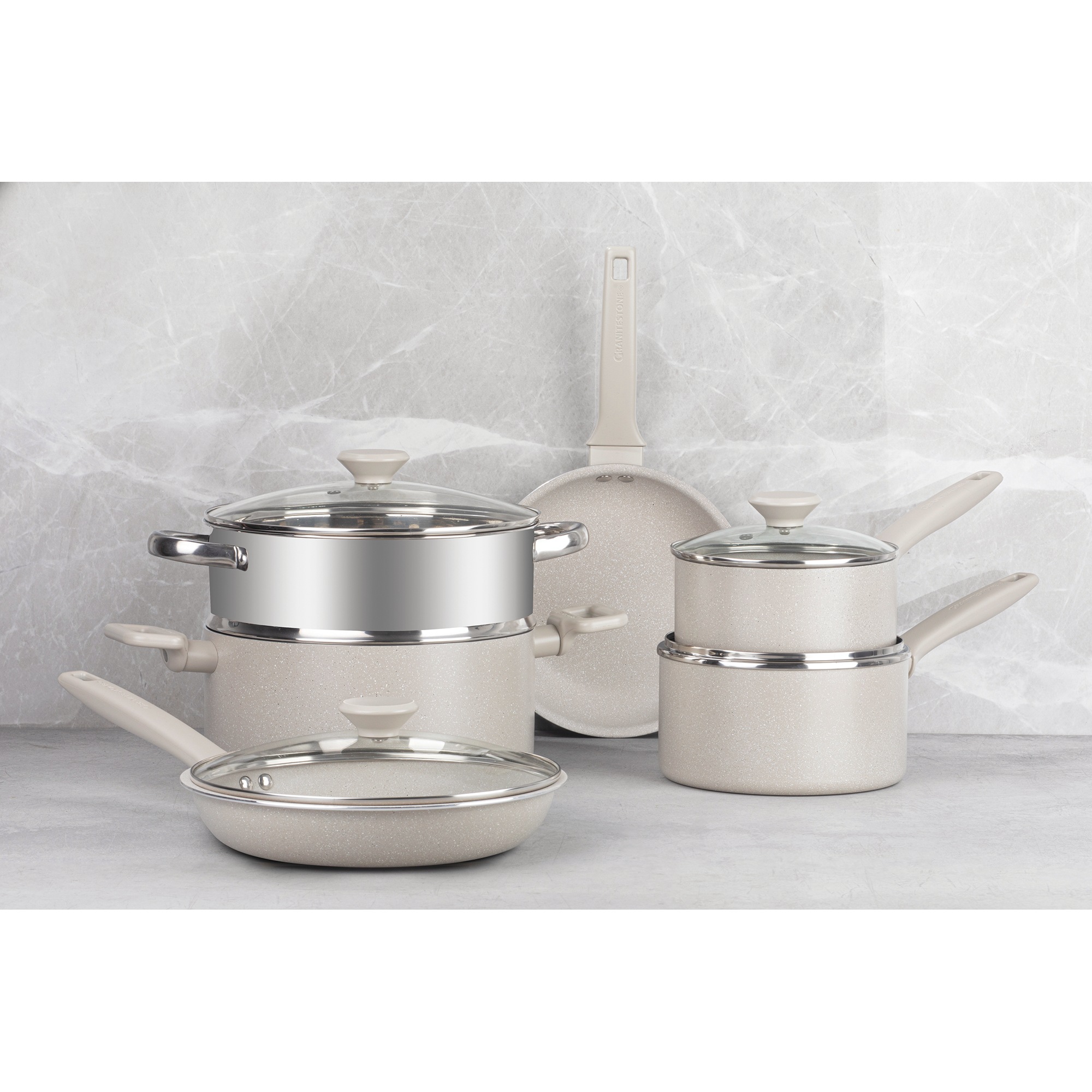 20-Piece Granitestone Desert Cookware Set 18 20-Piece Granitestone Desert Cookware Set