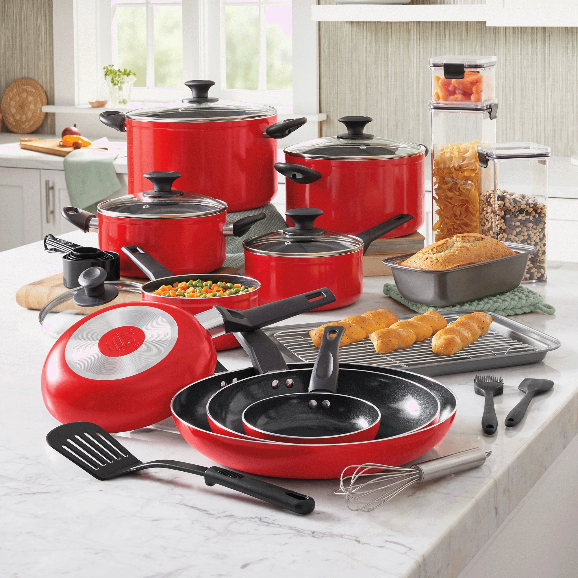 Chef Tested 32-Piece Ceramic Nonstick Cookware Set