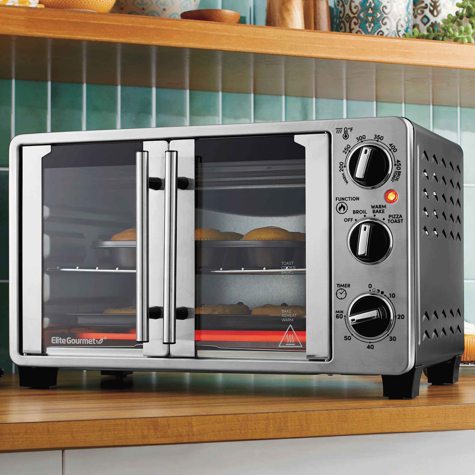 Elite Gourmet Double French Door Toaster Oven 2 Elite Gourmet Double French Door Toaster Oven