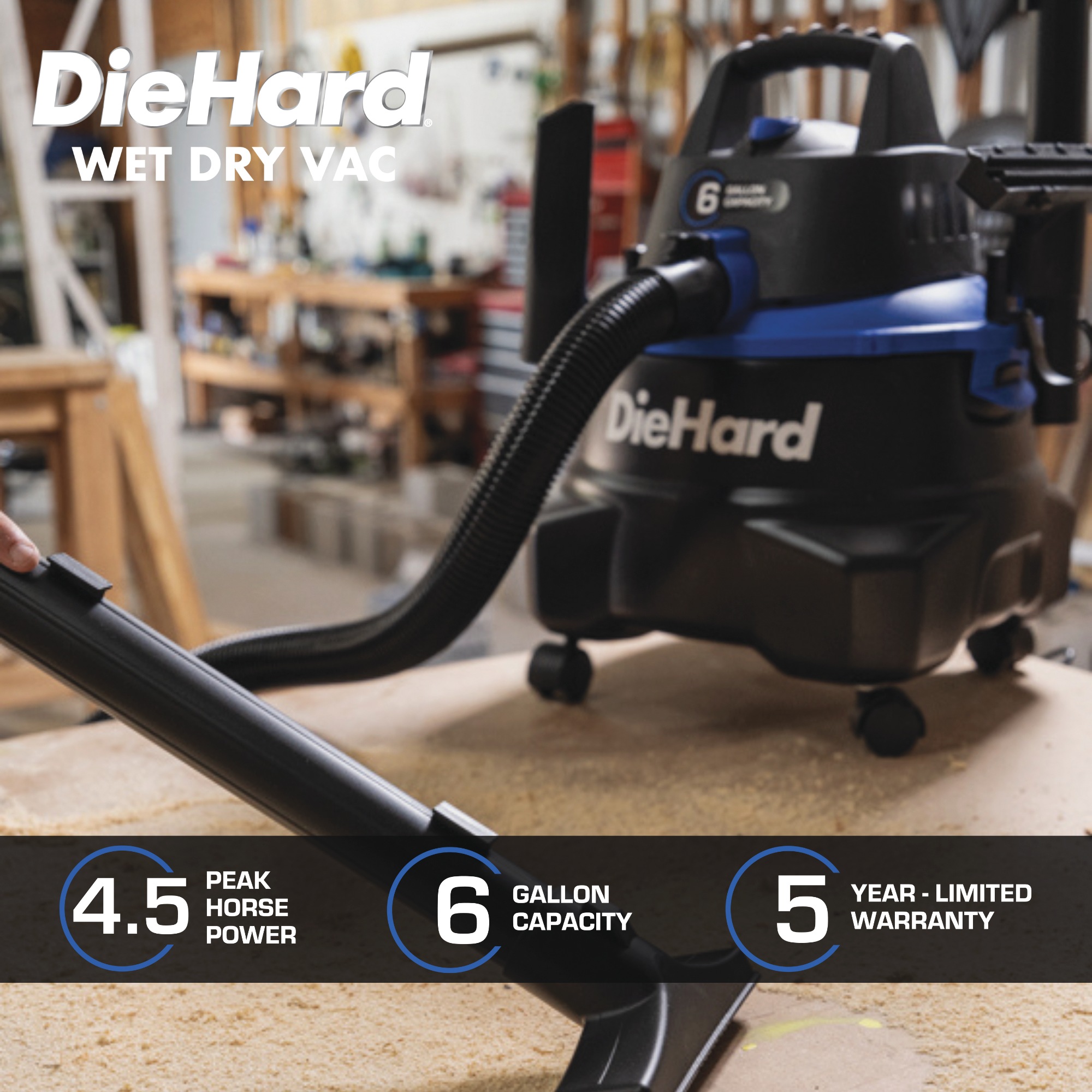 DieHard 6-Gallon Wet/Dry Vac 3 DieHard 6-Gallon Wet/Dry Vac