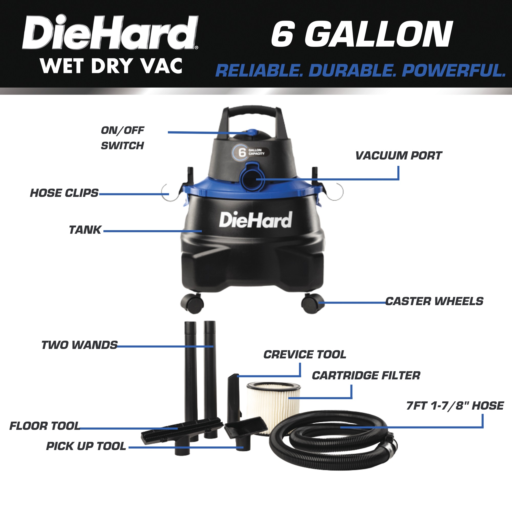 DieHard 6-Gallon Wet/Dry Vac 6 DieHard 6-Gallon Wet/Dry Vac