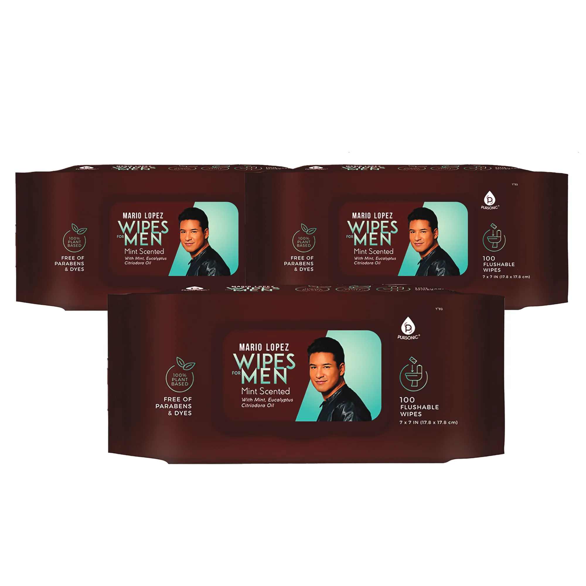 3-Pack Menâs Pursonic Flushable Wipes