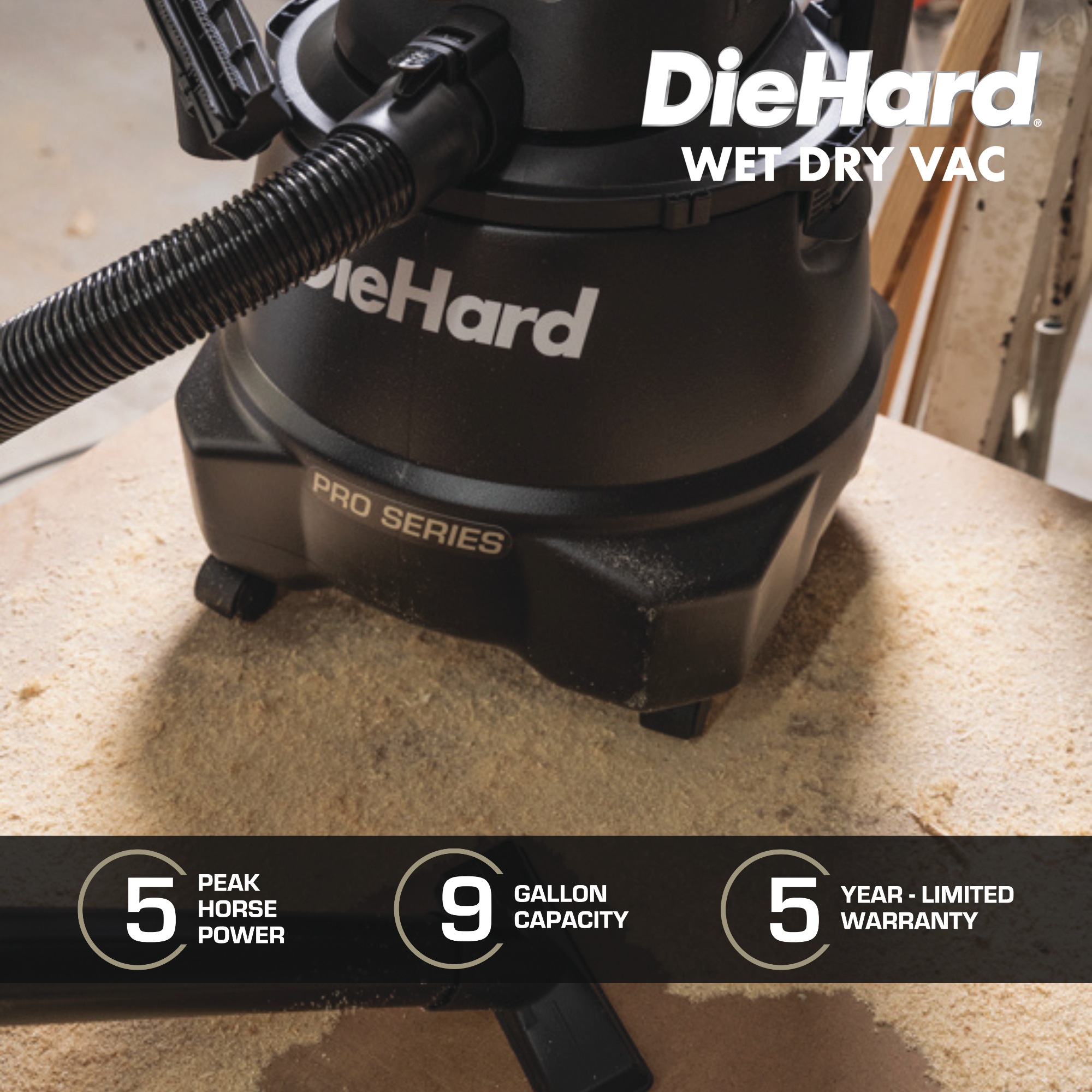 DieHard 9-Gallon Pro Series Wet/Dry Vac 3 DieHard 9-Gallon Pro Series Wet/Dry Vac