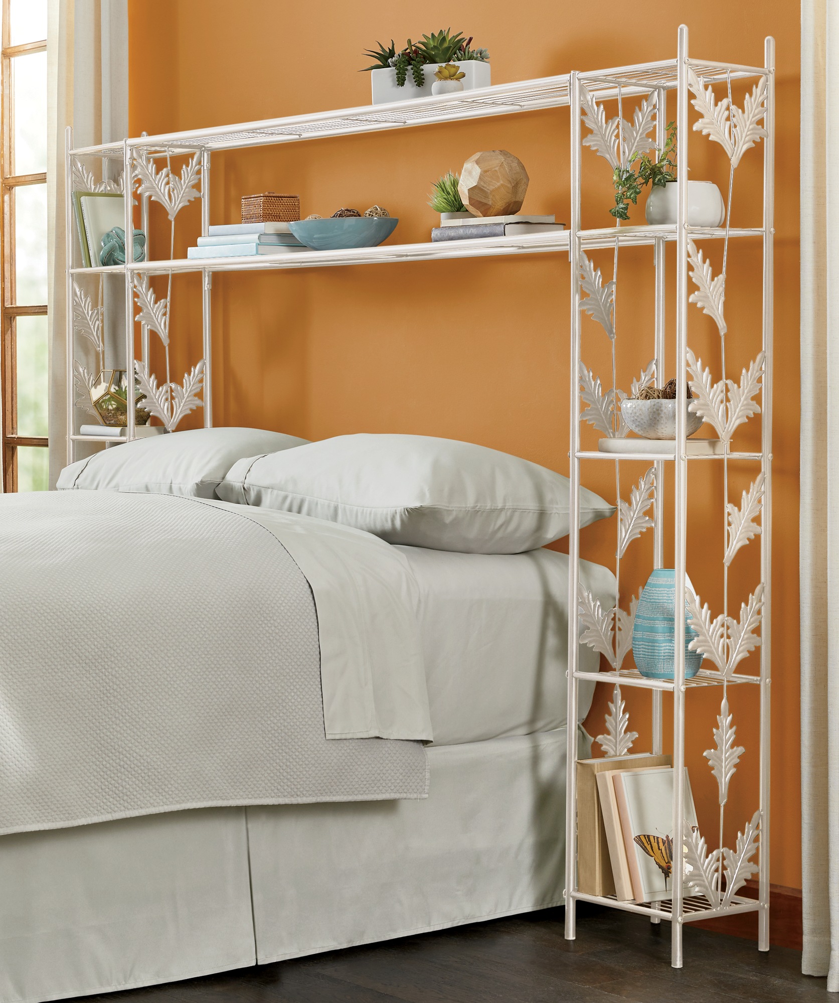 Laney Leaf Queen Storage Headboard