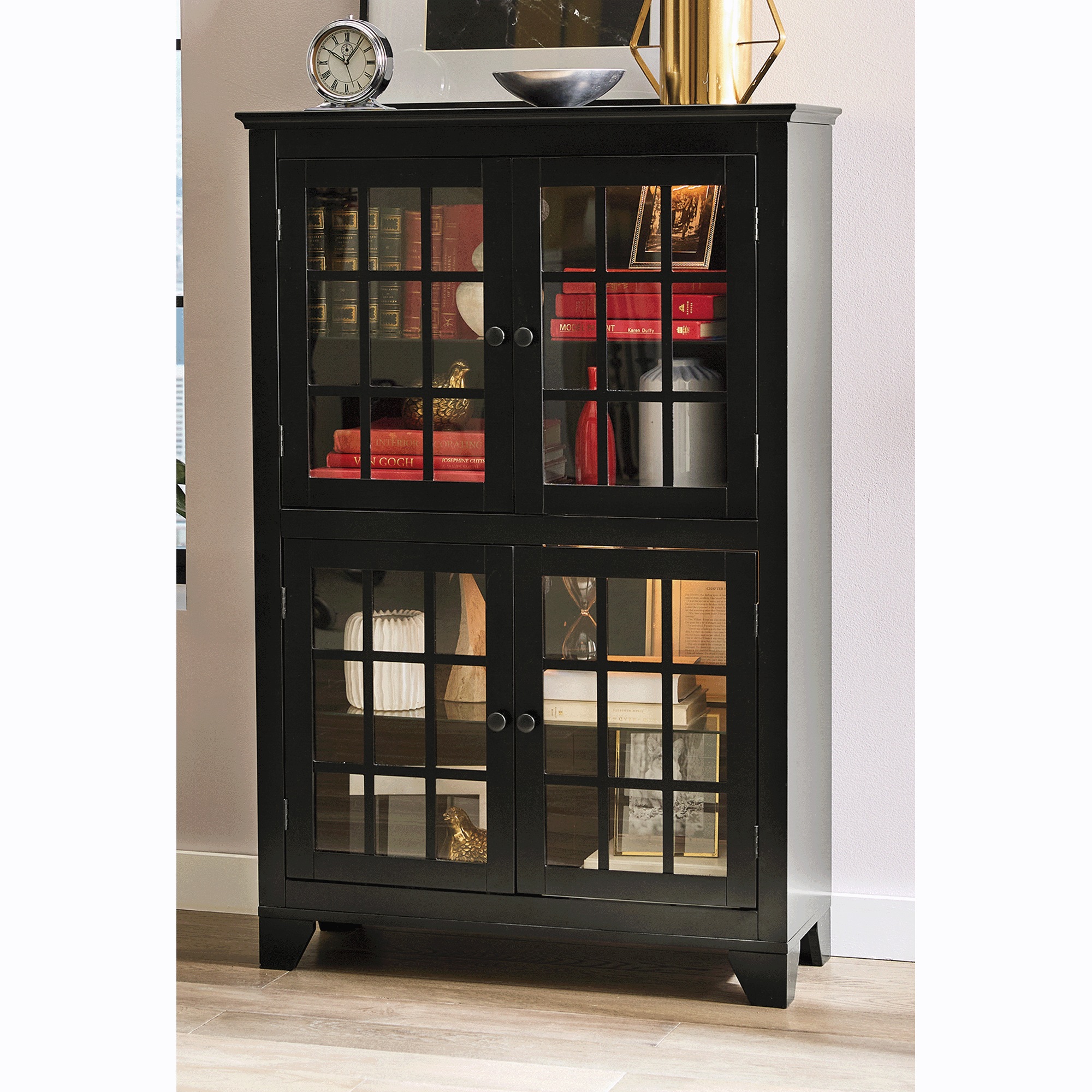 Lit Double Curio Cabinet