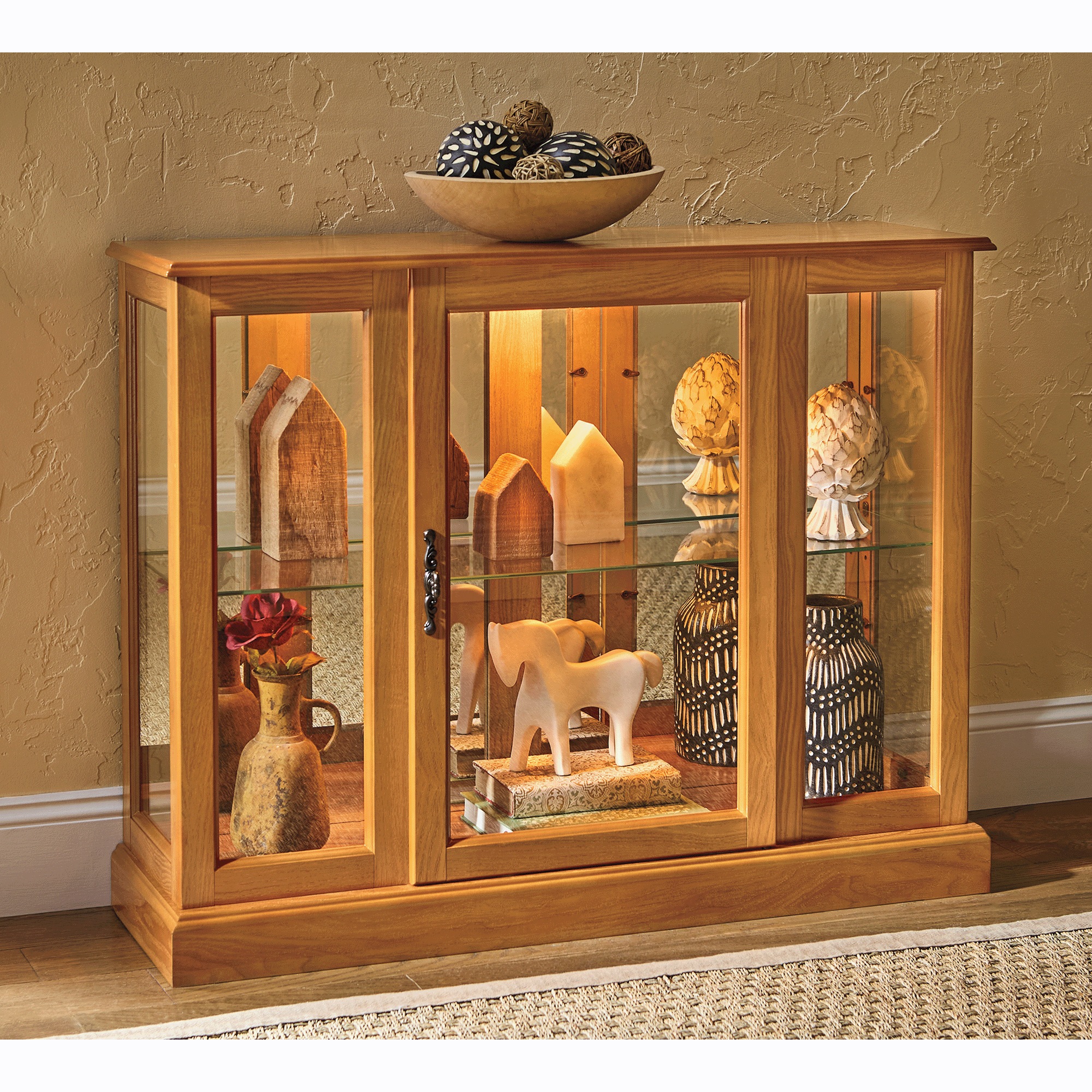 Lit Short Curio Cabinet