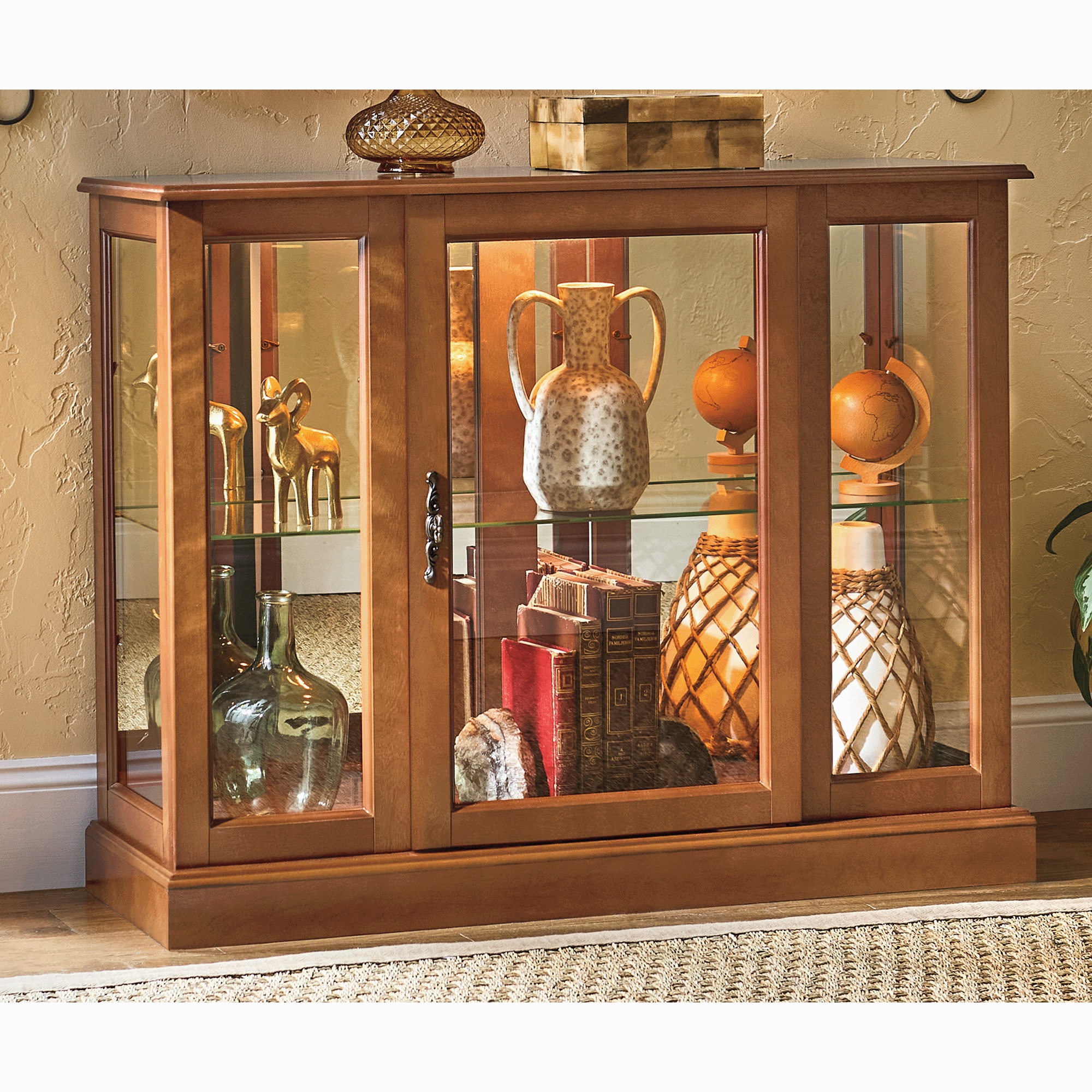 Lit Short Curio Cabinet