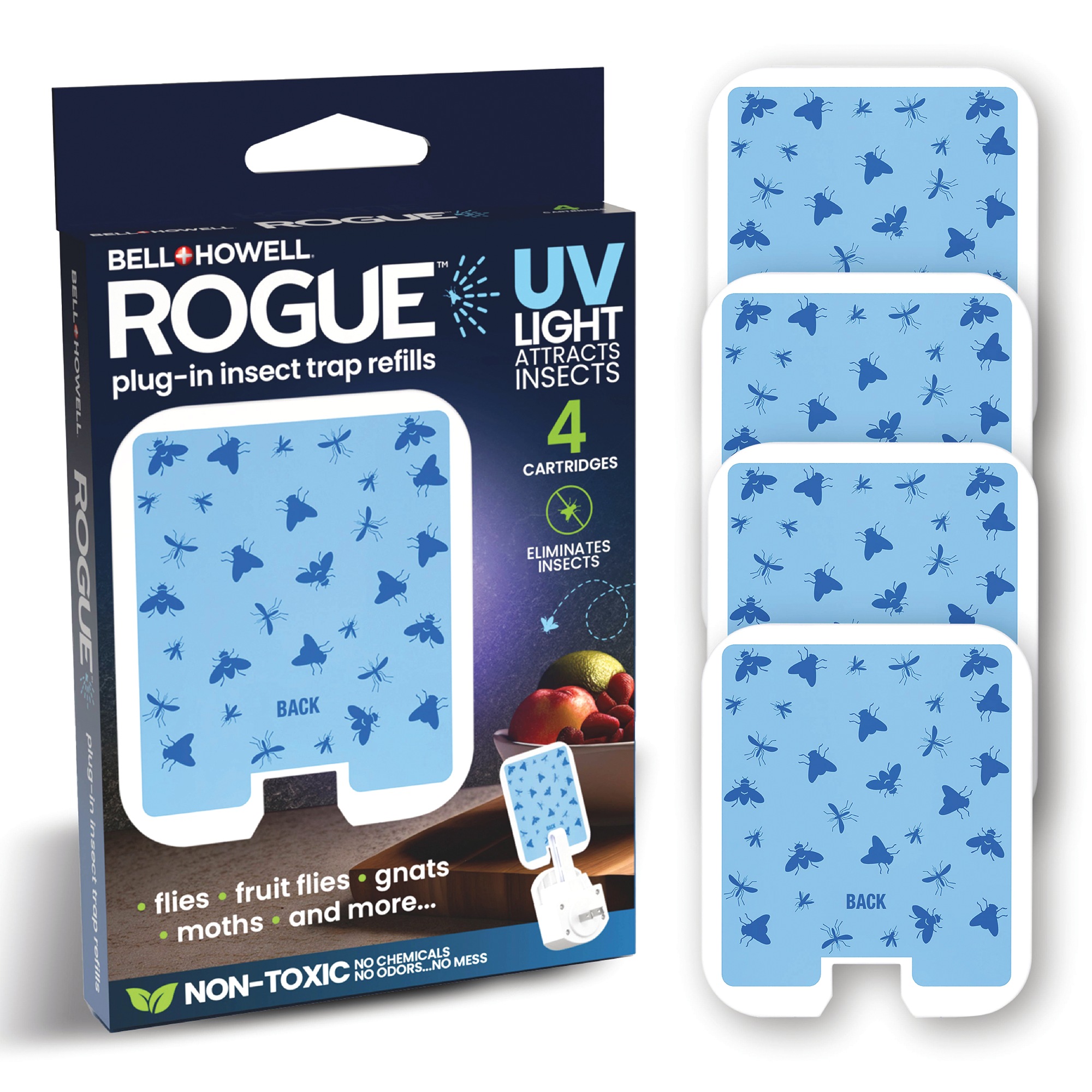 4-Pack Bell+Howell Rogue Insect Trap Refills