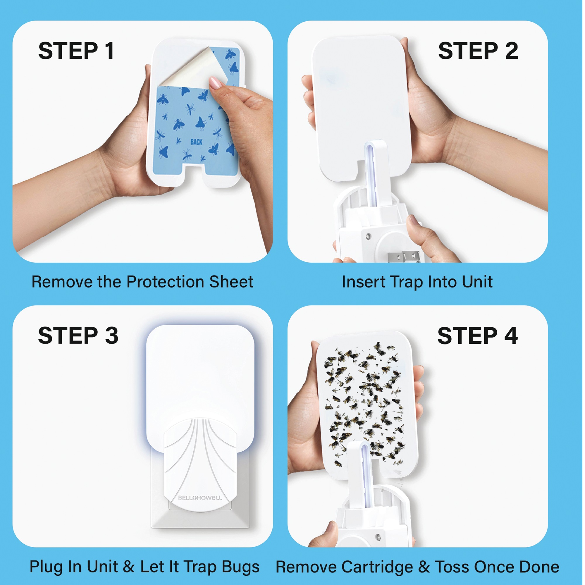 4-Pack Bell+Howell Rogue Insect Trap Refills 4 4-Pack Bell+Howell Rogue Insect Trap Refills