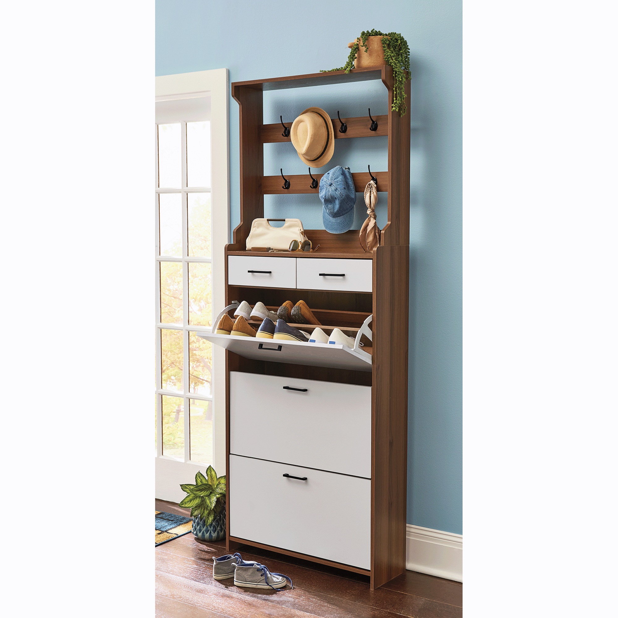 Entryway Hanging and Shoe Storage