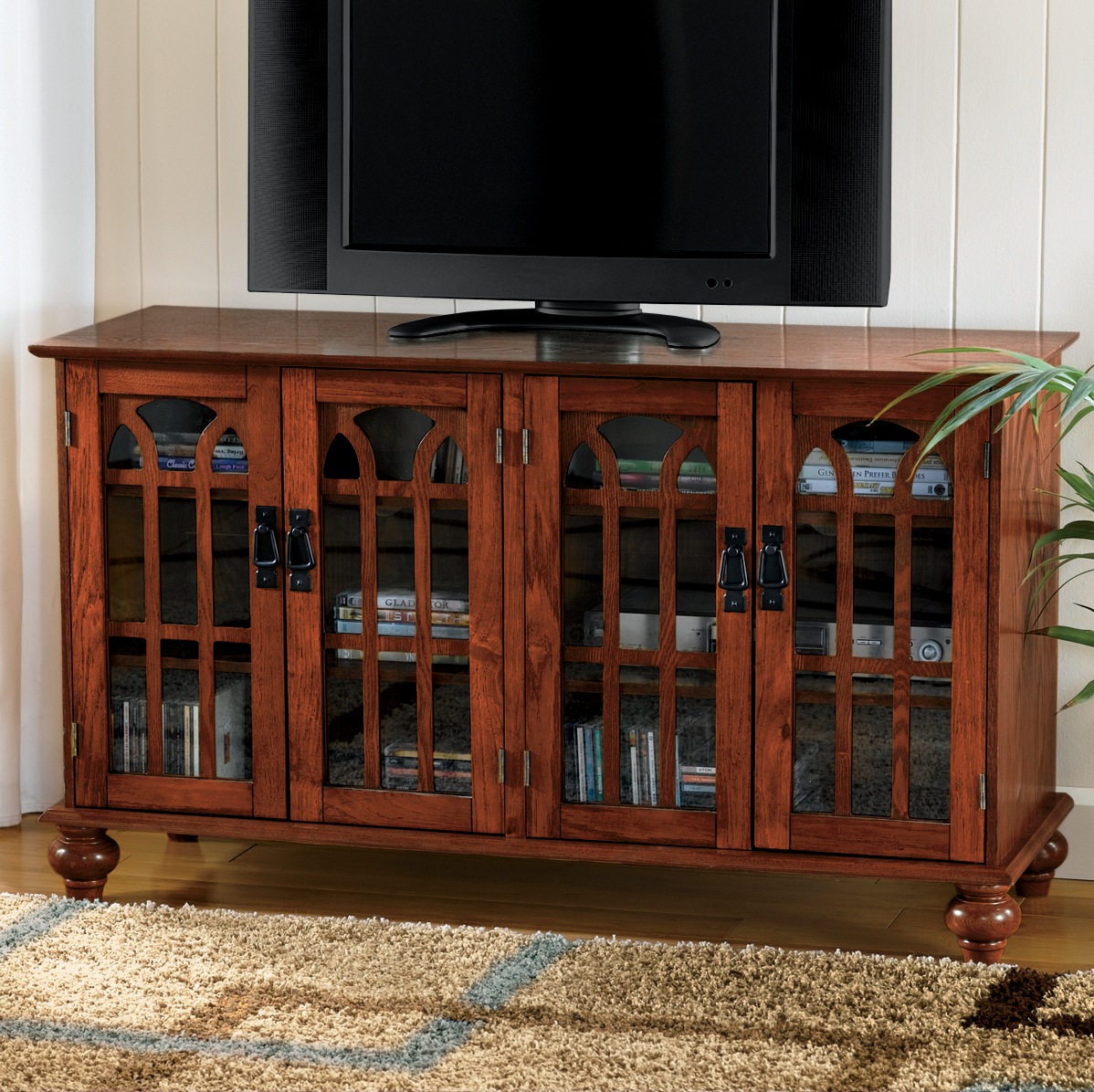 Arched Mission-Style TV Stand