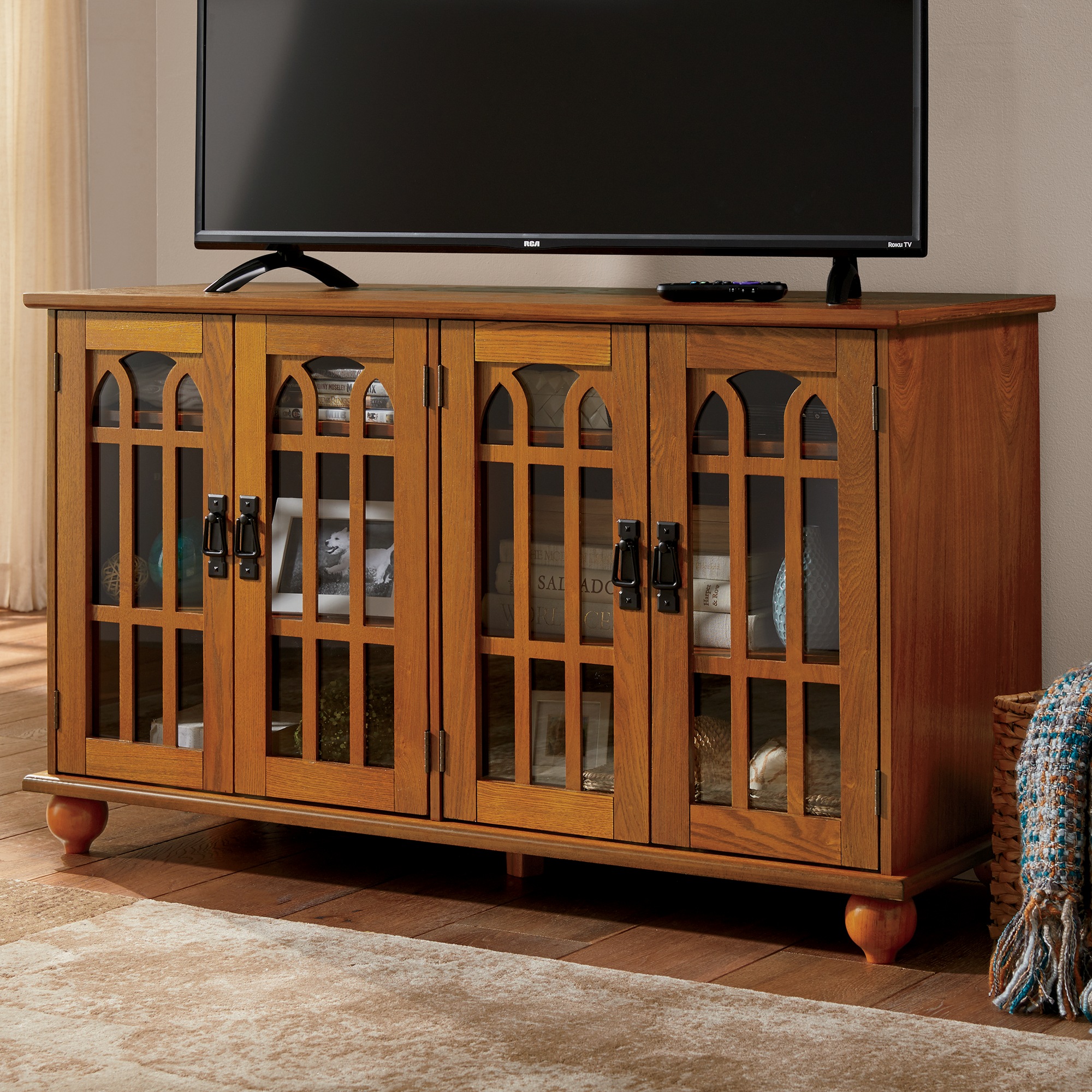 Arched Mission-Style TV Stand