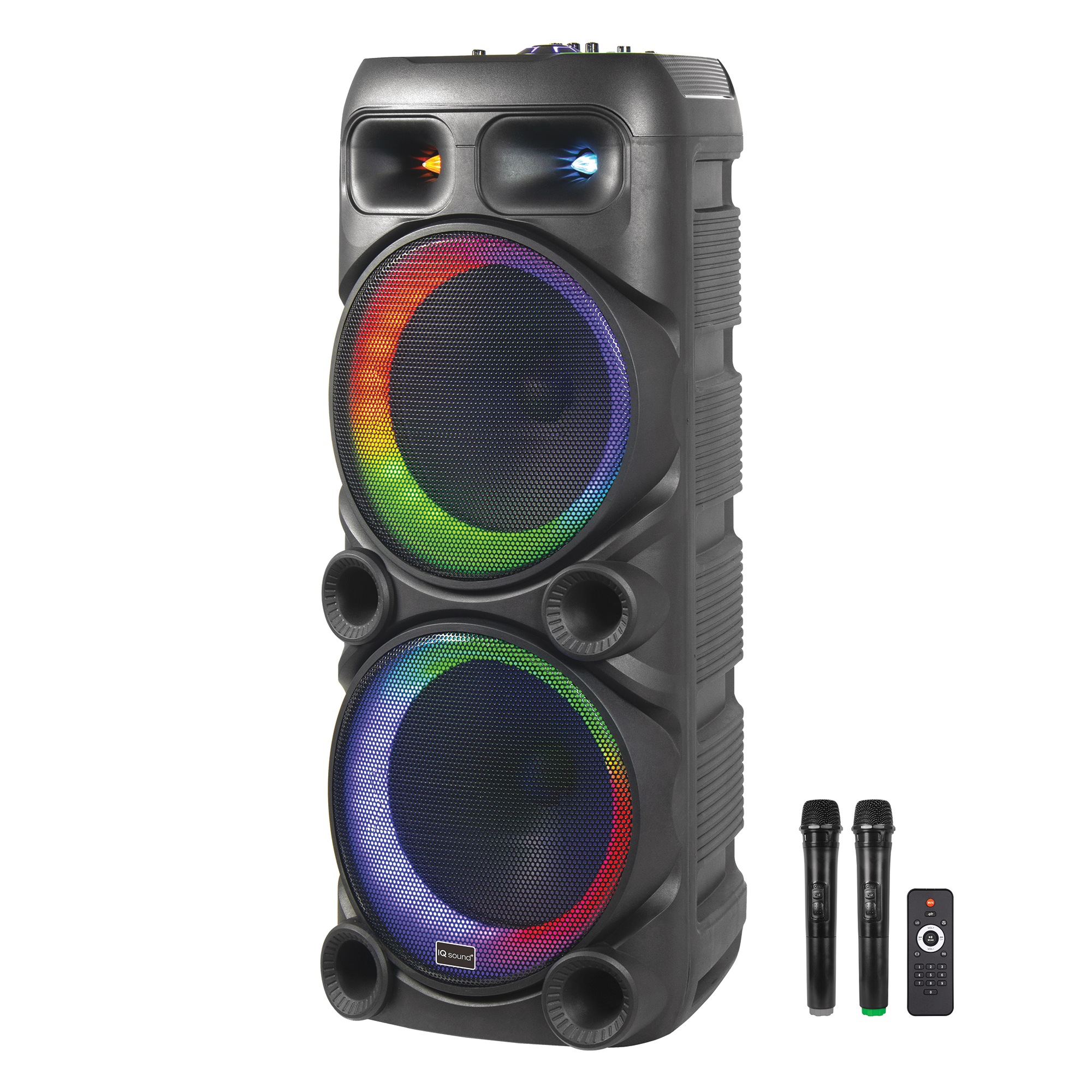 IQ Sound Double-Woofer Portable DJ Speaker with Bluetooth 3 IQ Sound Double-Woofer Portable DJ Speaker with Bluetooth