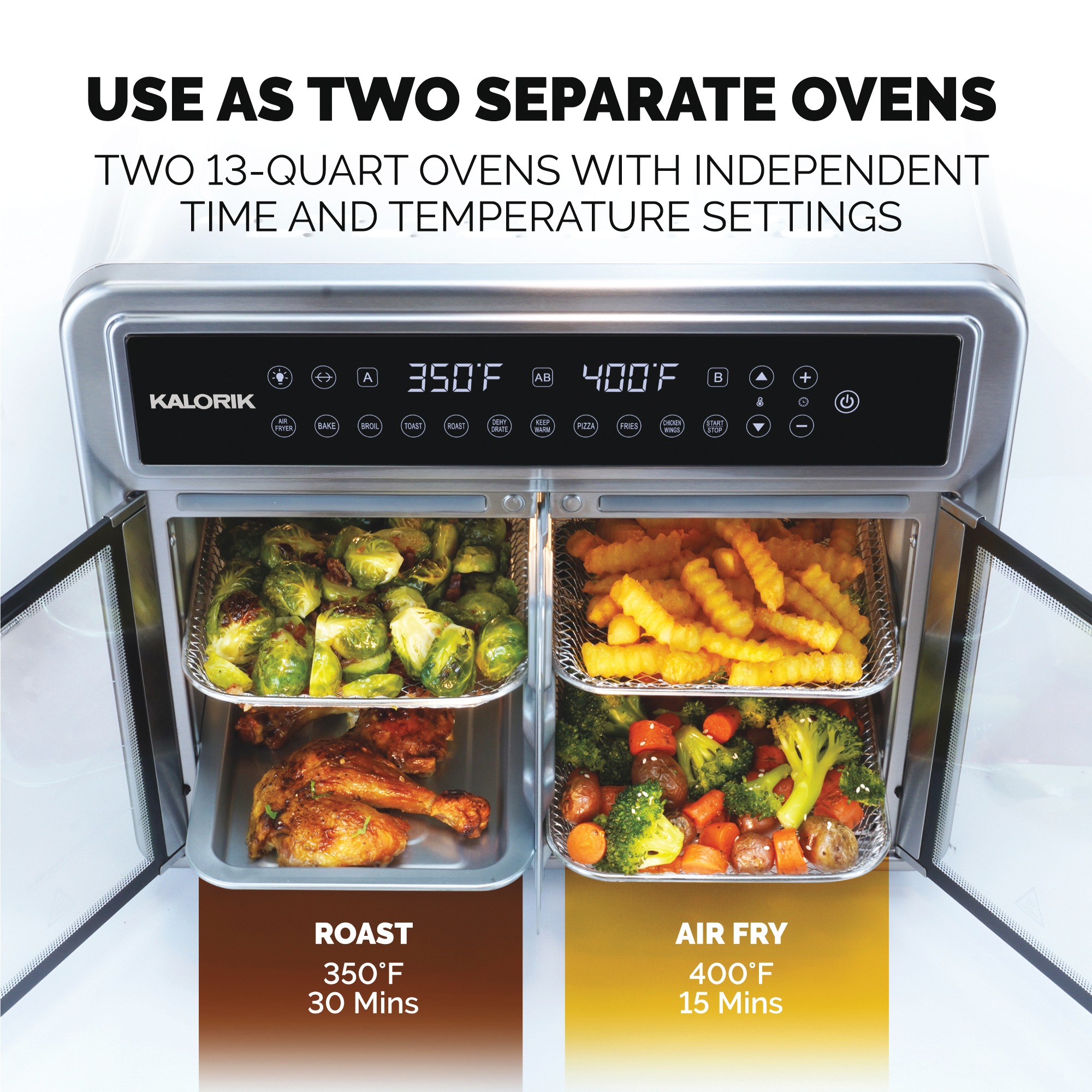 Kalorik Maxx 26-qt. Flex Trio Air Fryer Oven