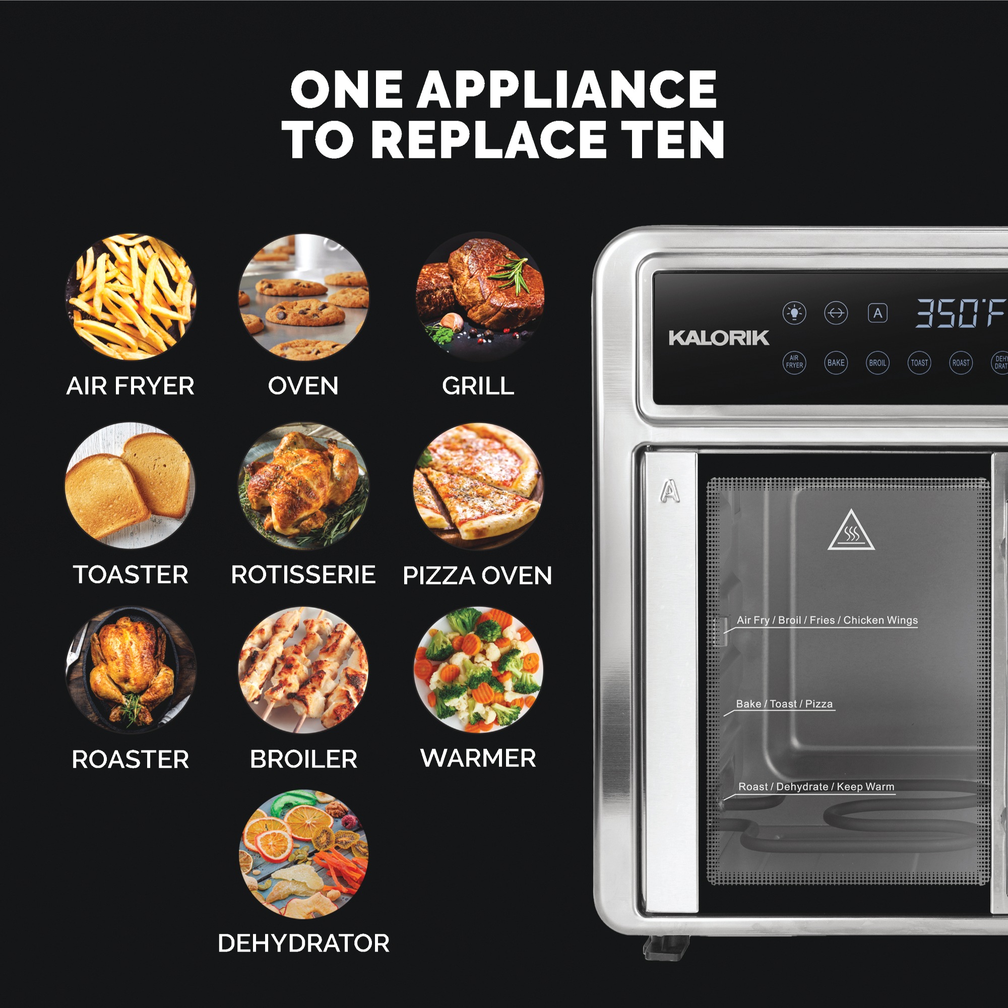 Kalorik Maxx 26-qt. Flex Trio Air Fryer Oven