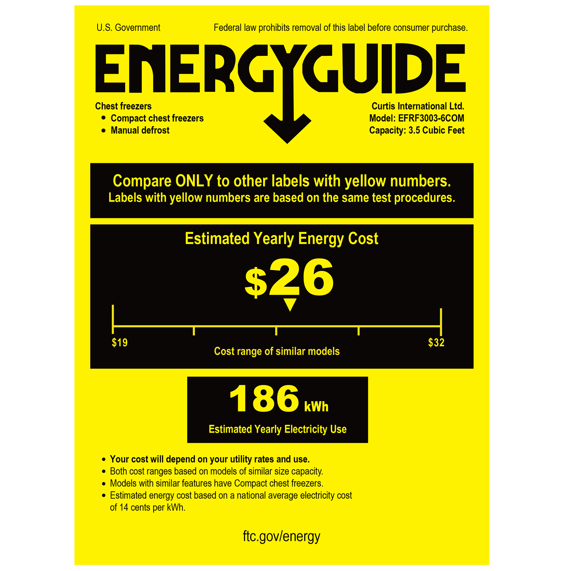 Frigidaire 3.5 cu. ft. Chest Freezer