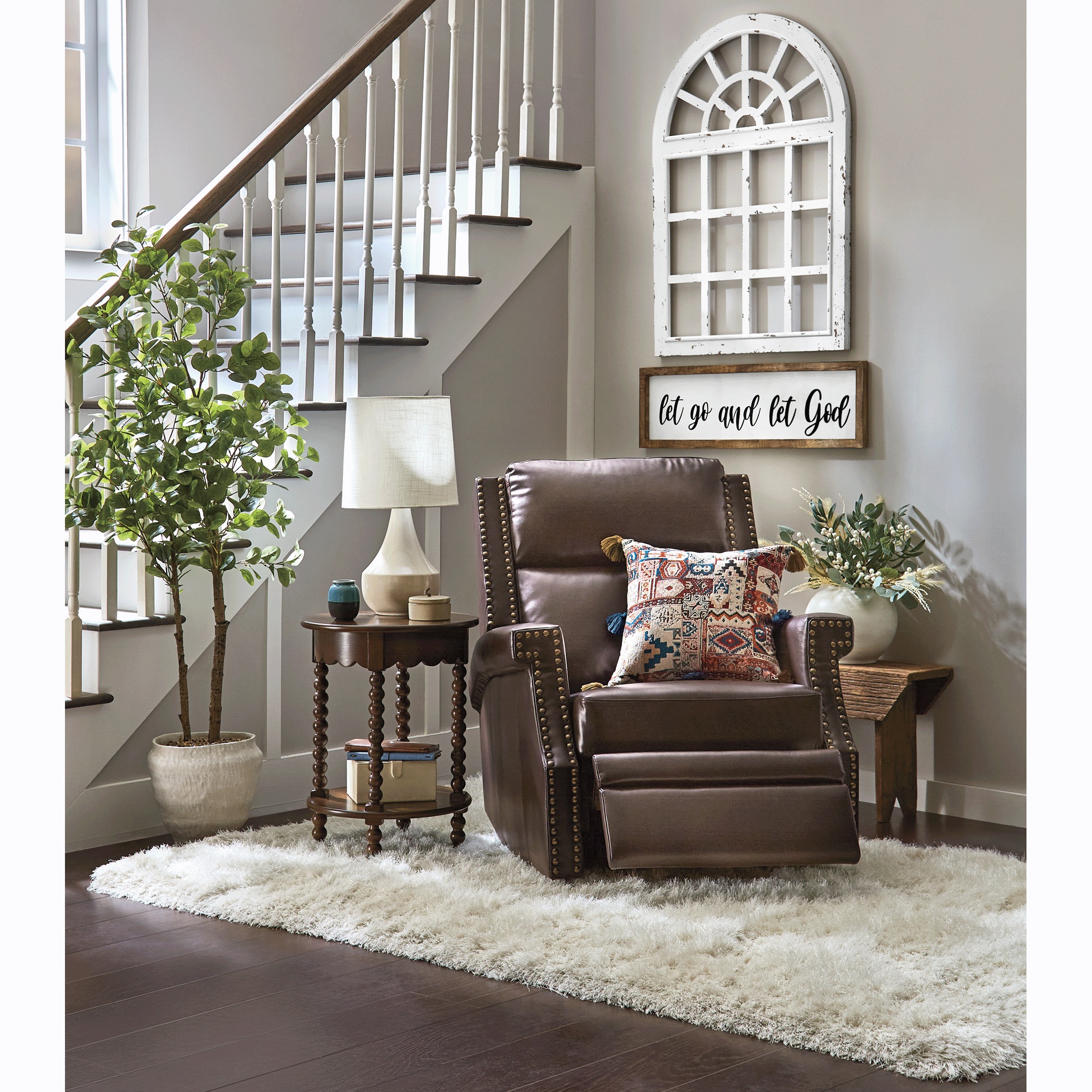 Nailhead Swivel Rocker Recliner