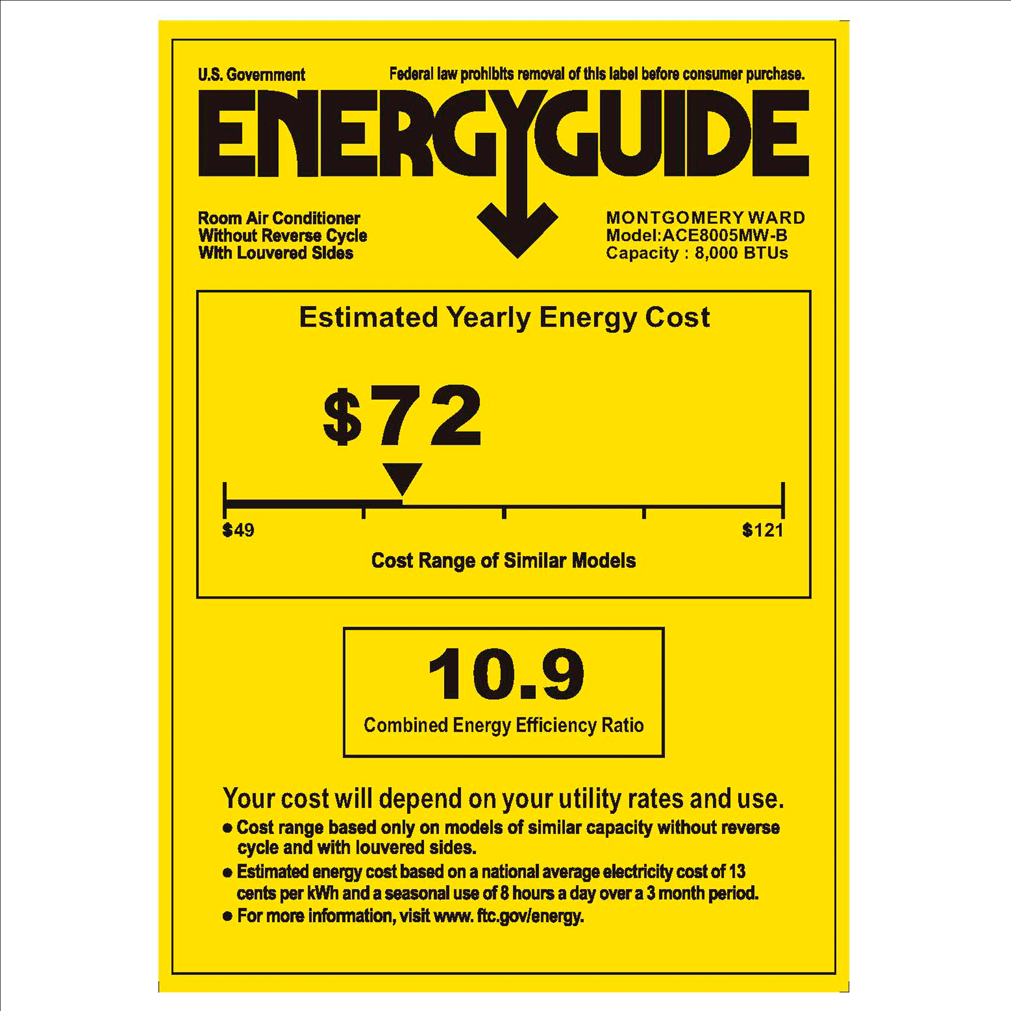 8,000 BTU Window Air Conditioner by Montgomery Ward