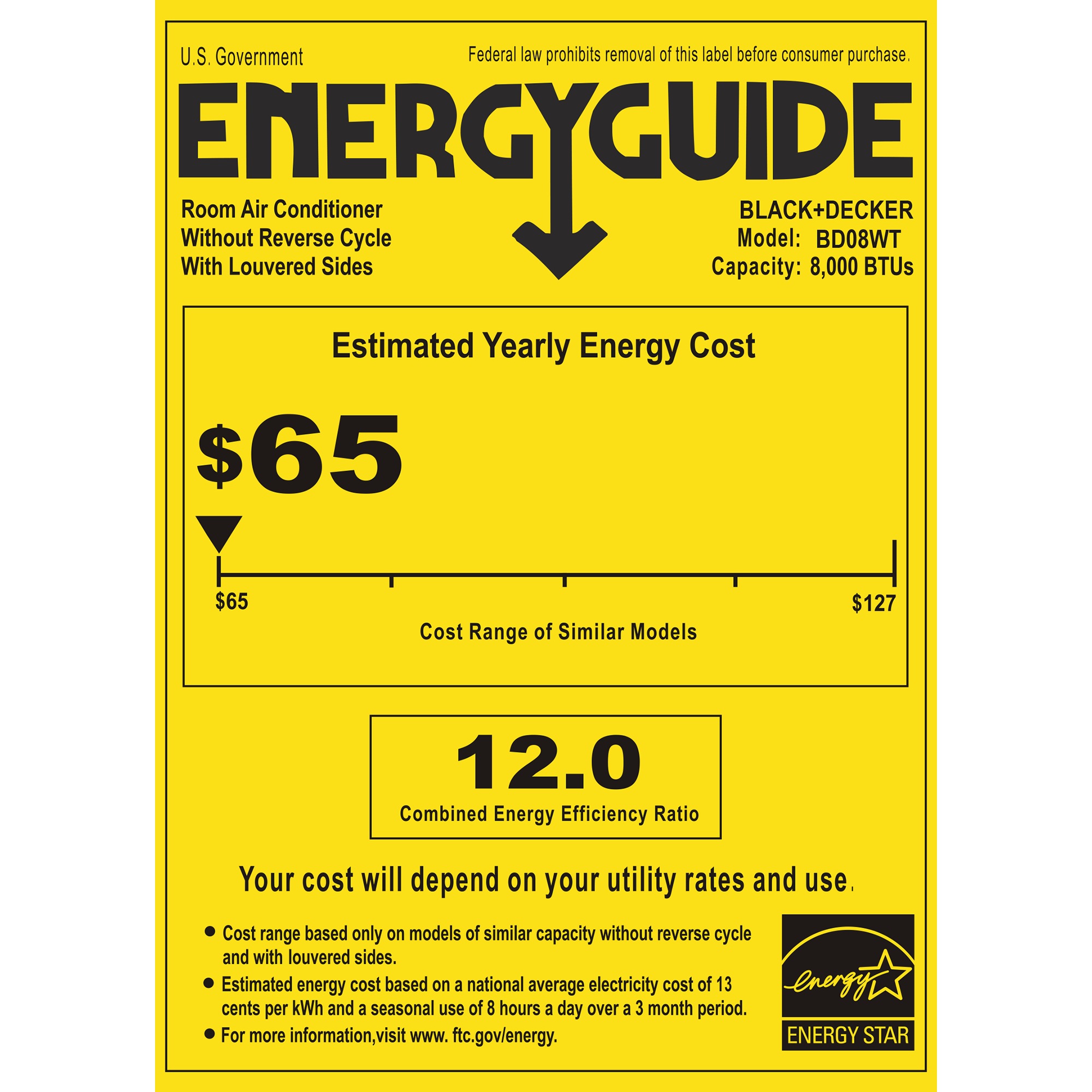 BLACK+DECKER 8000 BTU Window Air Conditioner with Inverter Technology 7 BLACK+DECKER 8000 BTU Window Air Conditioner with Inverter Technology